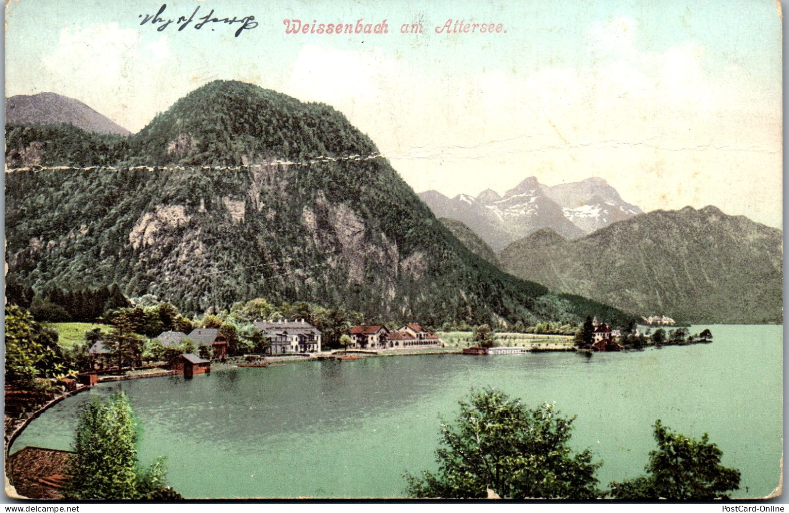 49441 - Oberösterreich - Weissenbach , Am Attersee , L. Beschädigt - Gelaufen 1906 - Attersee-Orte