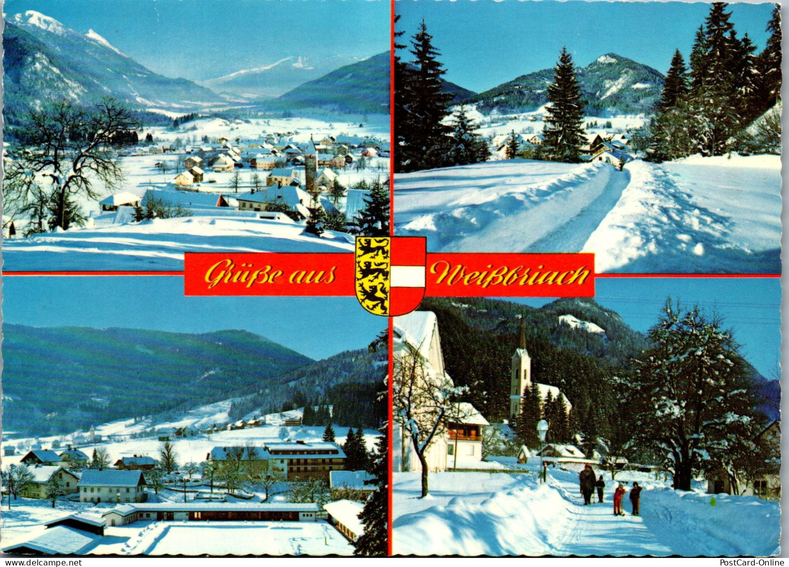 49442 - Kärnten - Weißbriach , Mehrbildkarte , Winter - Gelaufen 1980 - Weissensee