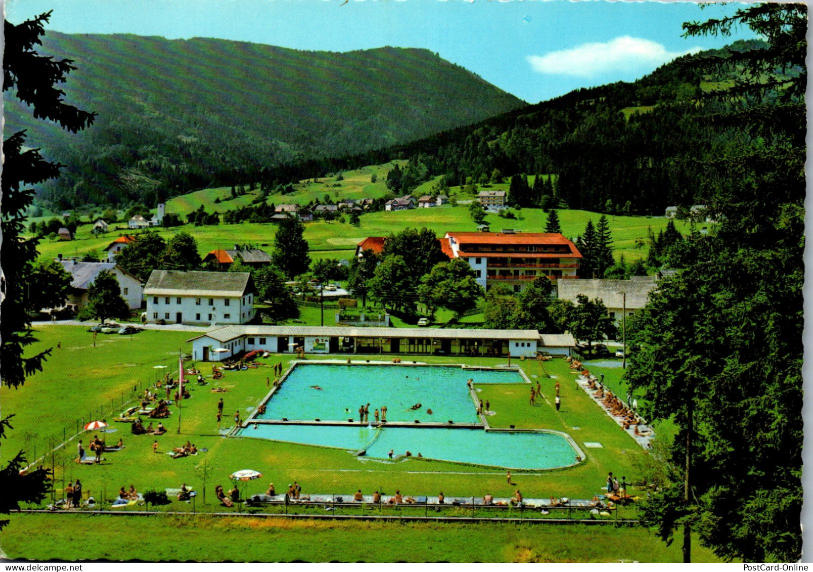 49430 - Kärnten - Weißbriach , Schwimmbad Und Kurhotel - Gelaufen 1968 - Weissensee