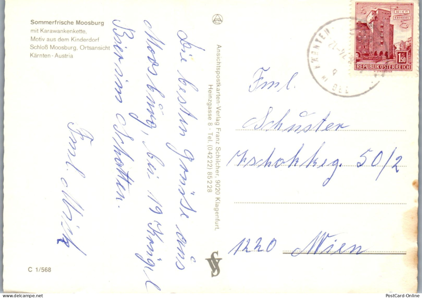 49416 - Kärnten - Moosburg , Kinderdorf , Karawanken , Mehrbildkarte - Gelaufen 1974 - Klagenfurt