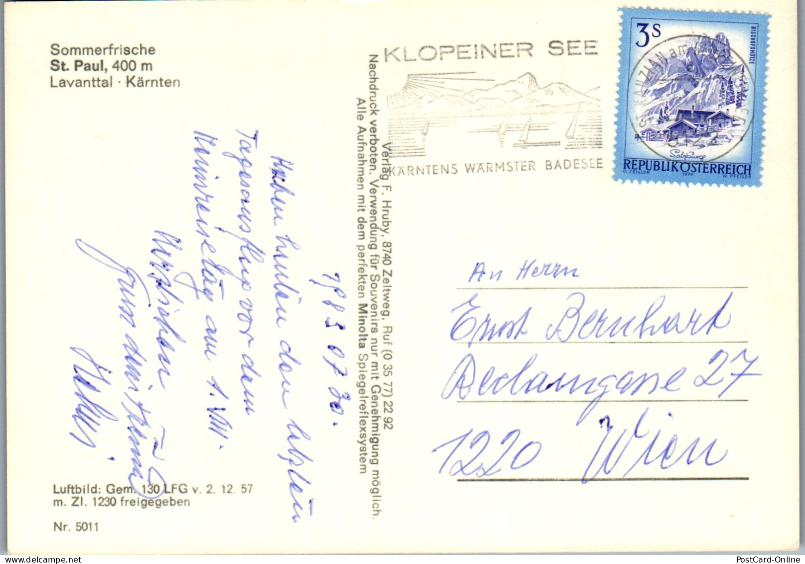 49408 - Kärnten - St. Paul , Im Lavanttal , Panorama - Gelaufen 1983 - Wolfsberg