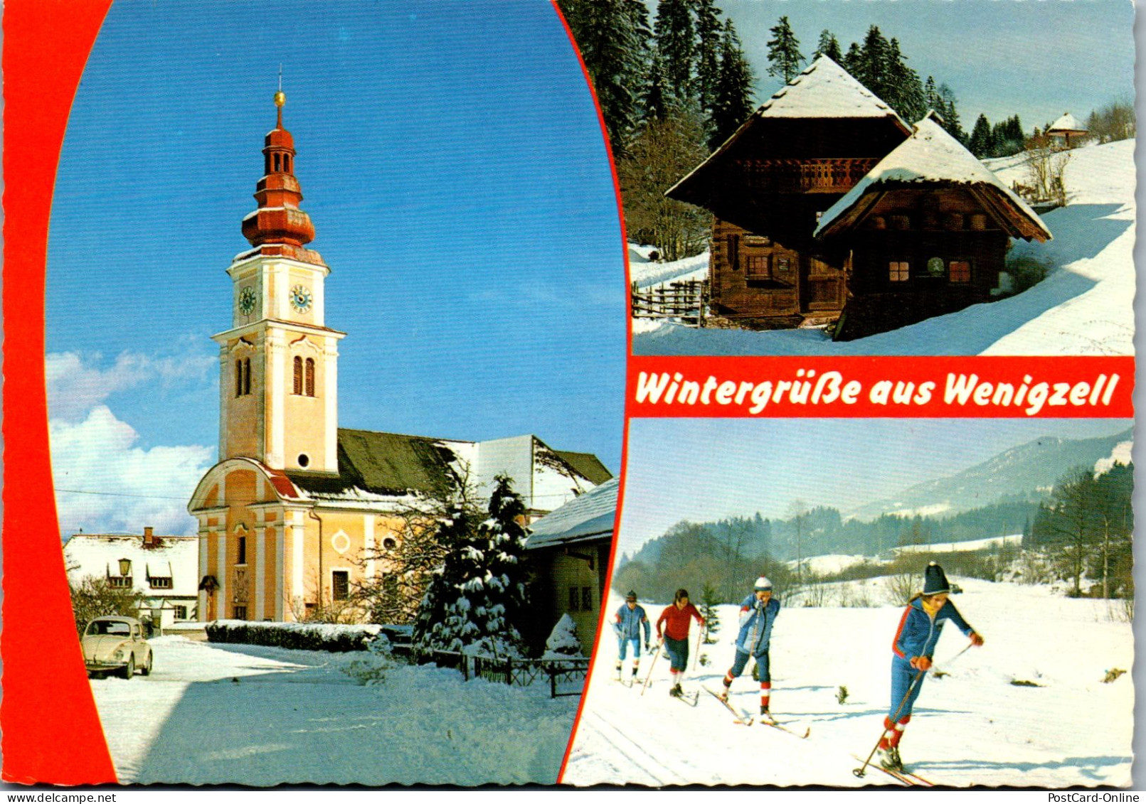 50393 - Steiermark - Wenigzell , Winter , Ski , Mehrbildkarte - Gelaufen 1980 - Hartberg