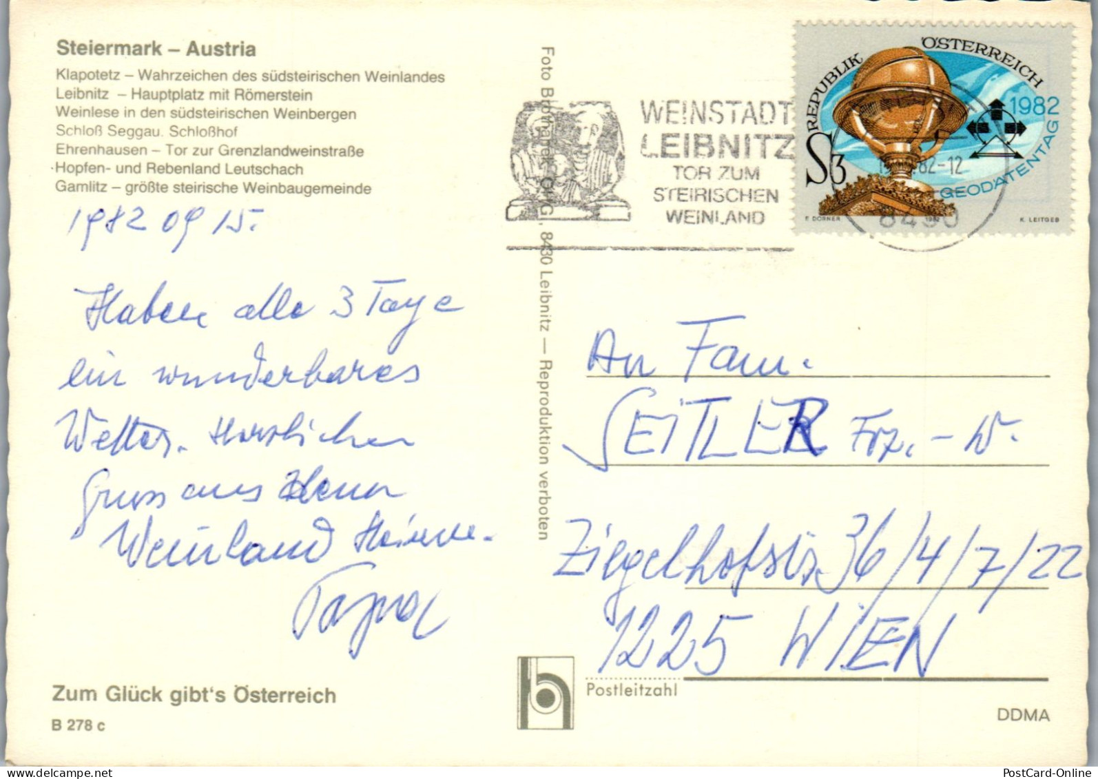 50383 - Steiermark - Weinland , Klapotetz , Mehrbildkarte - Gelaufen 1982 - Autres & Non Classés