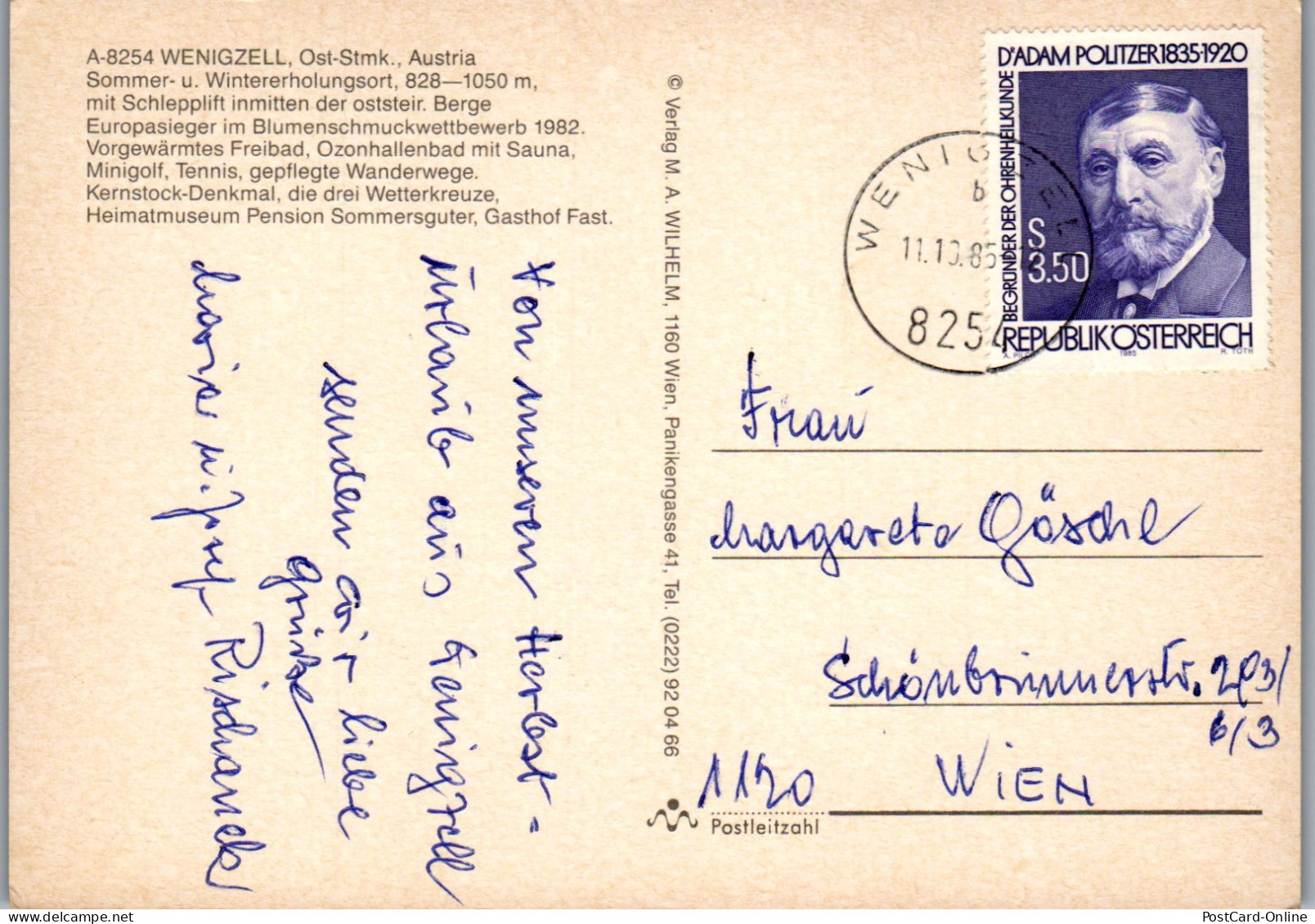 50358 - Steiermark - Wenigzell , Mehrbildkarte - Gelaufen 1985 - Hartberg
