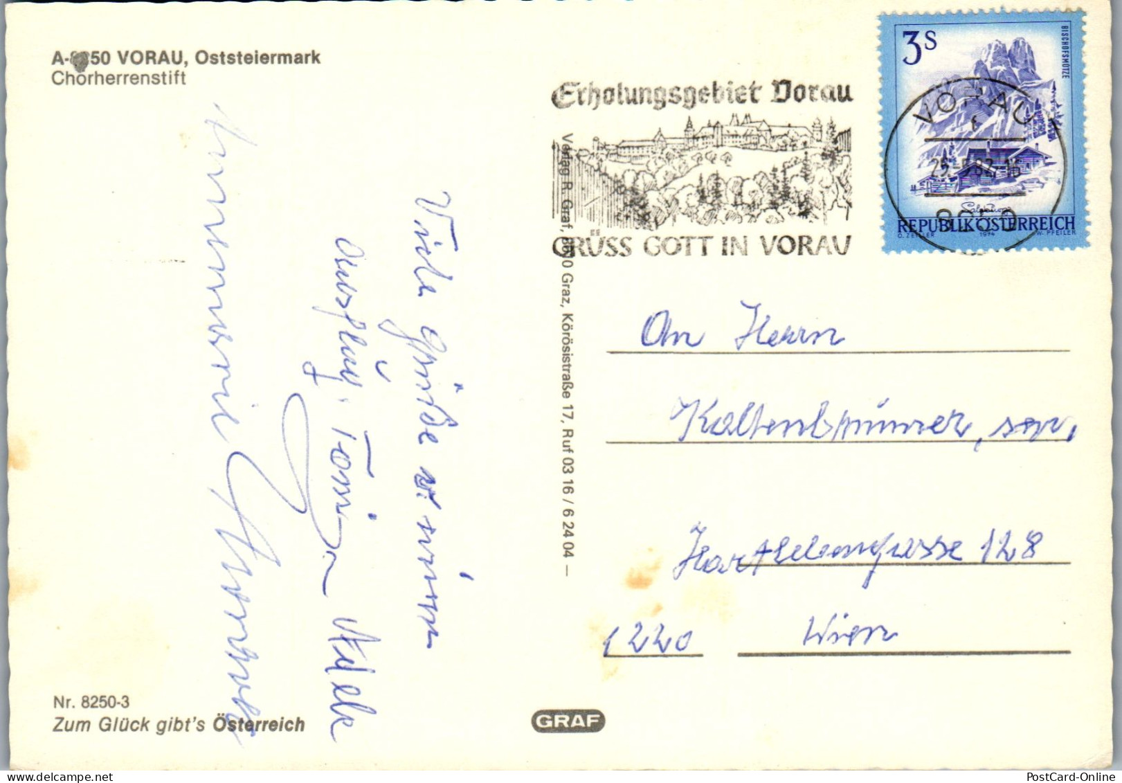 50337 - Steiermark - Vorau , Chorherrenstift - Gelaufen 1982 - Vorau