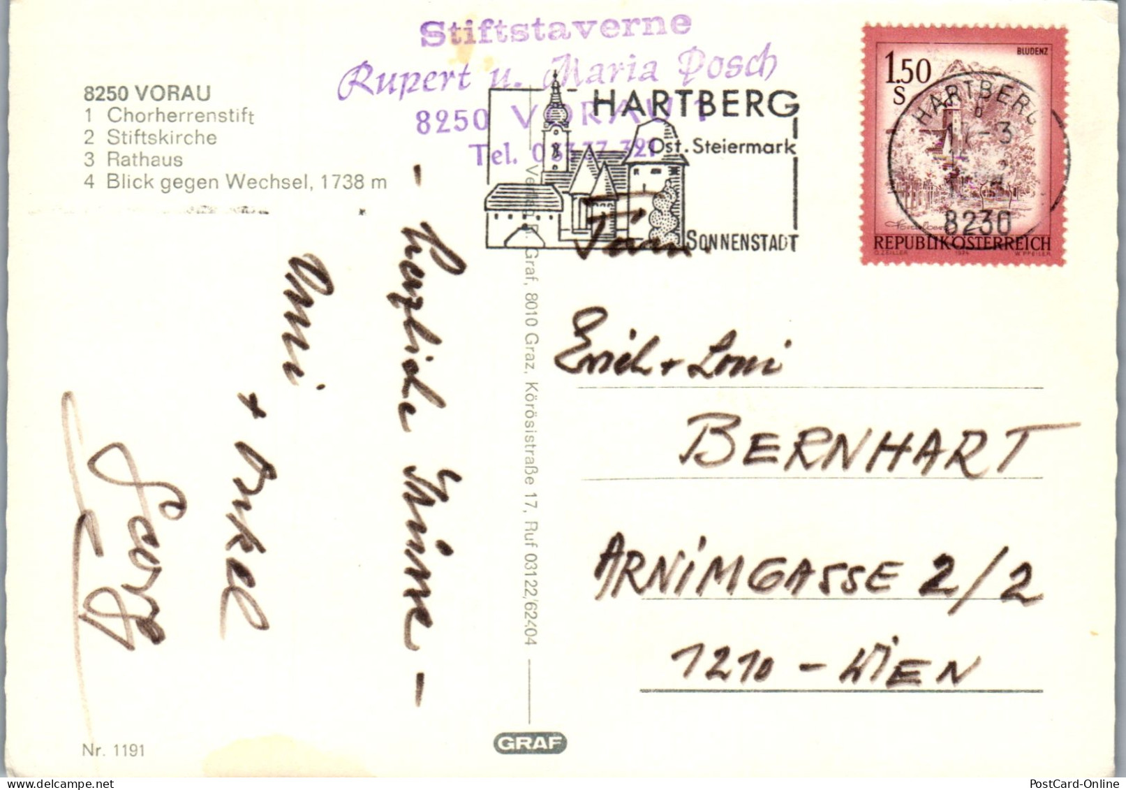 50331 - Steiermark - Vorau , Chorherrenstift , Rathaus , Blick Gegen Wechsel - Gelaufen  - Vorau