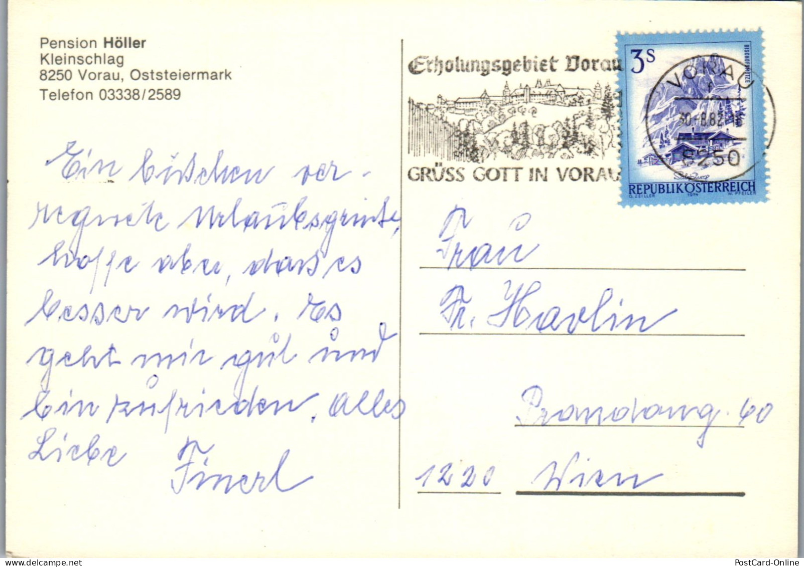 50336 - Steiermark - Vorau , Pension Höller , Kleinschlag - Gelaufen 1982 - Vorau