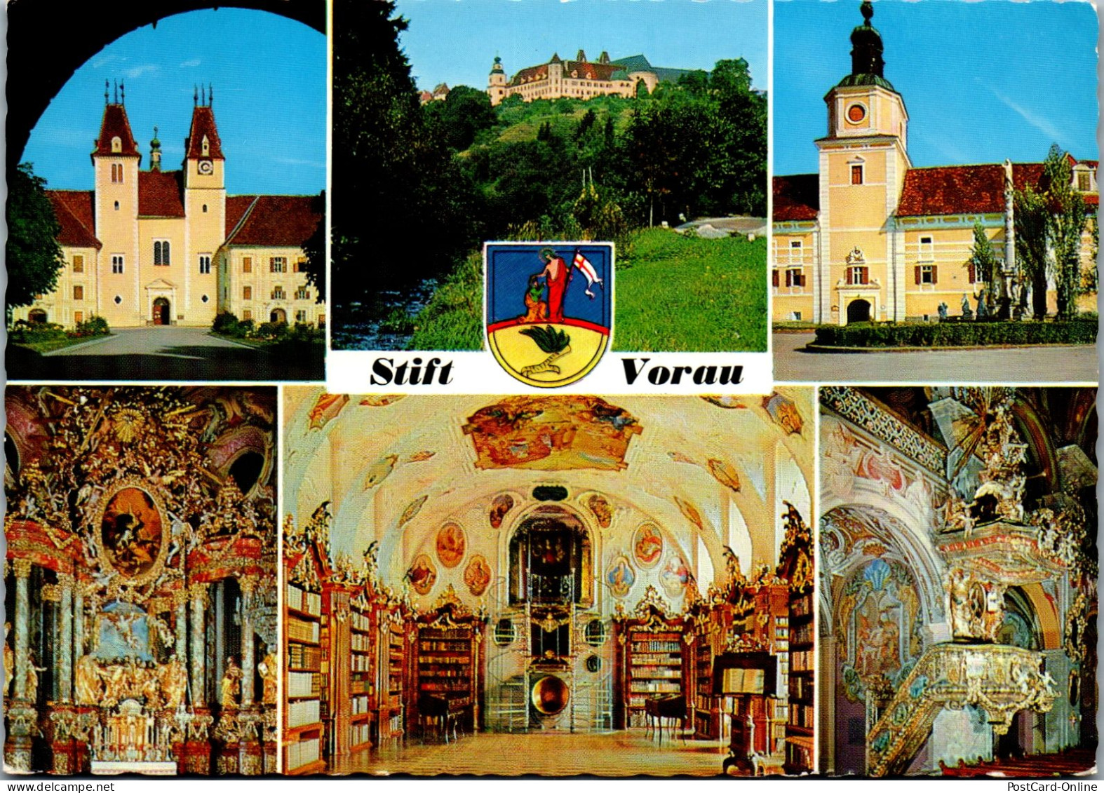 50329 - Steiermark - Vorau , Stift , Bibliothek , Mehrbildkarte - Gelaufen 1969 - Vorau