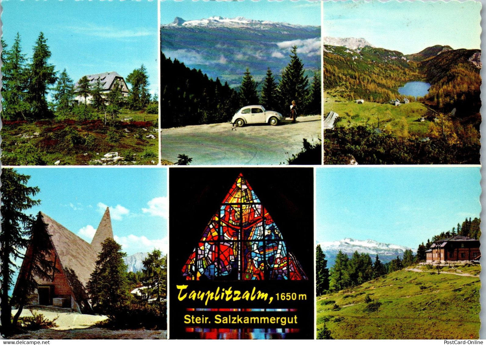 50321 - Steiermark - Tauplitzalm , Mehrbildkarte , VW Käfer , Bergkirche - Nicht Gelaufen  - Tauplitz