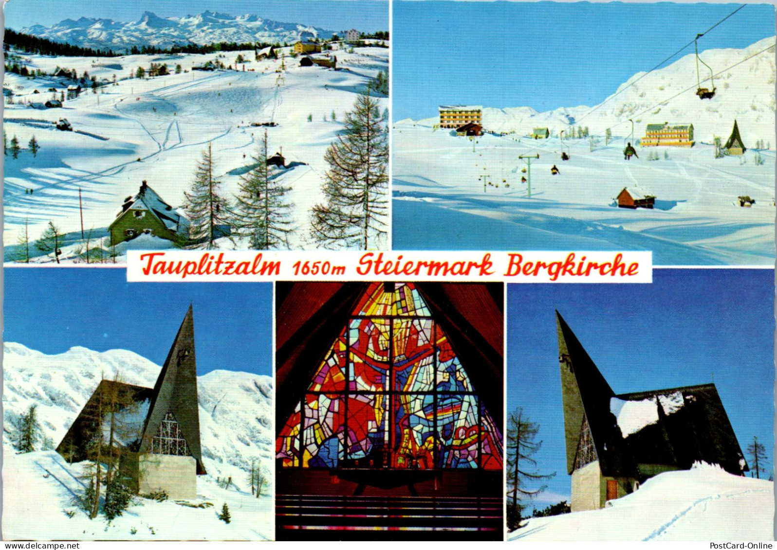 50314 - Steiermark - Tauplitzalm , Bergkirche , Mehrbildkarte , Winter - Gelaufen  - Tauplitz