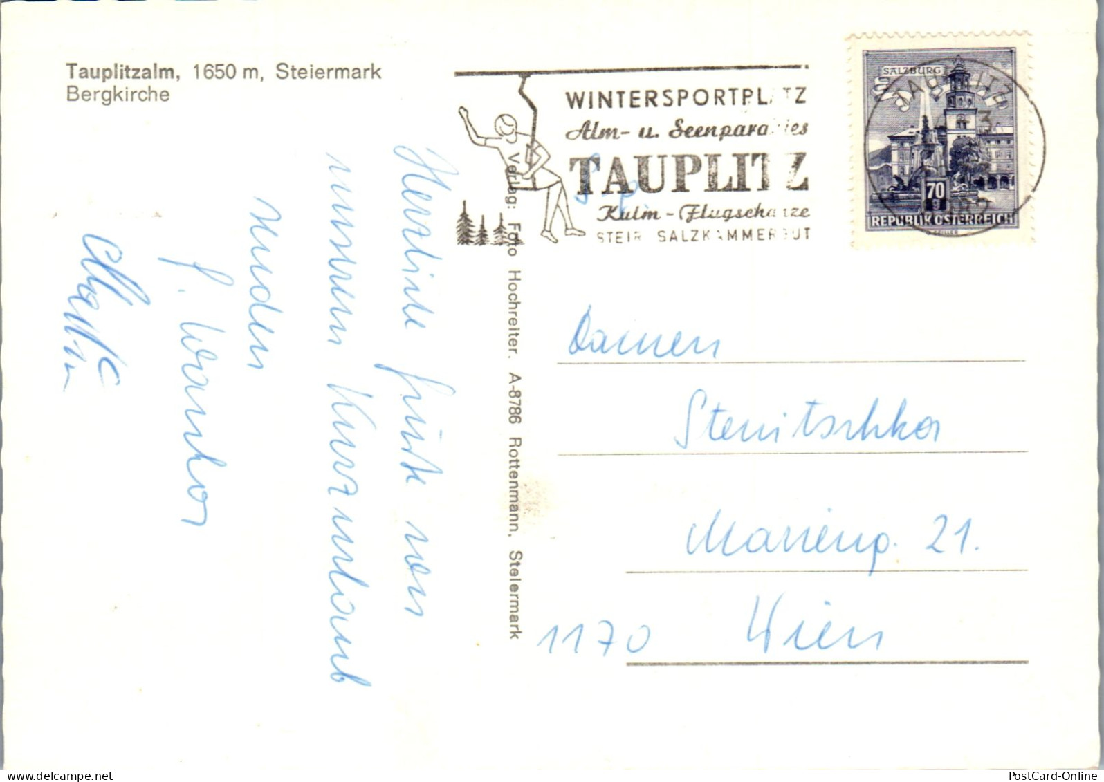 50314 - Steiermark - Tauplitzalm , Bergkirche , Mehrbildkarte , Winter - Gelaufen  - Tauplitz