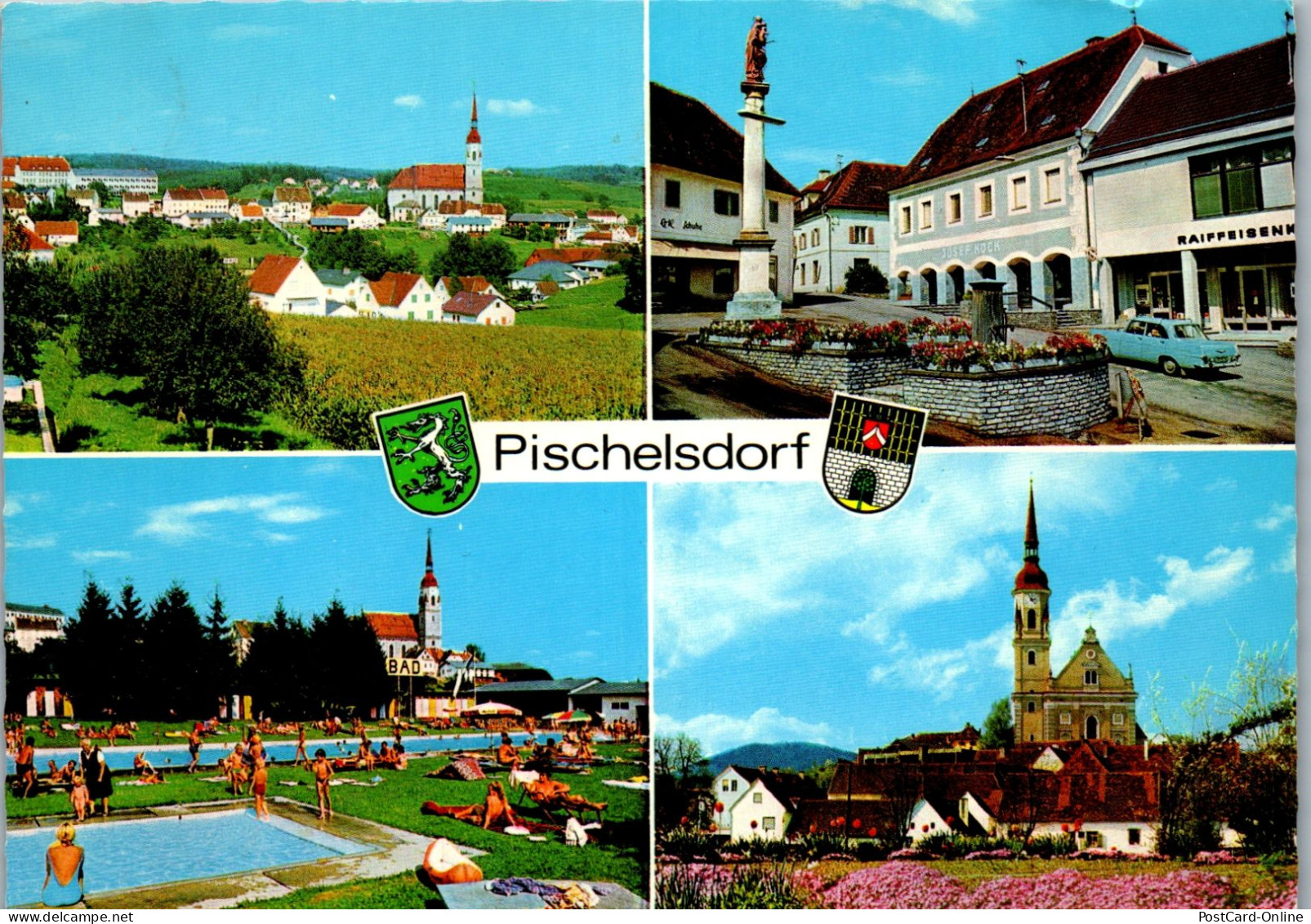 50293 - Steiermark - Pischelsdorf , Freibad , Schwimmbad , Mehrbildkarte - Gelaufen  - Weiz