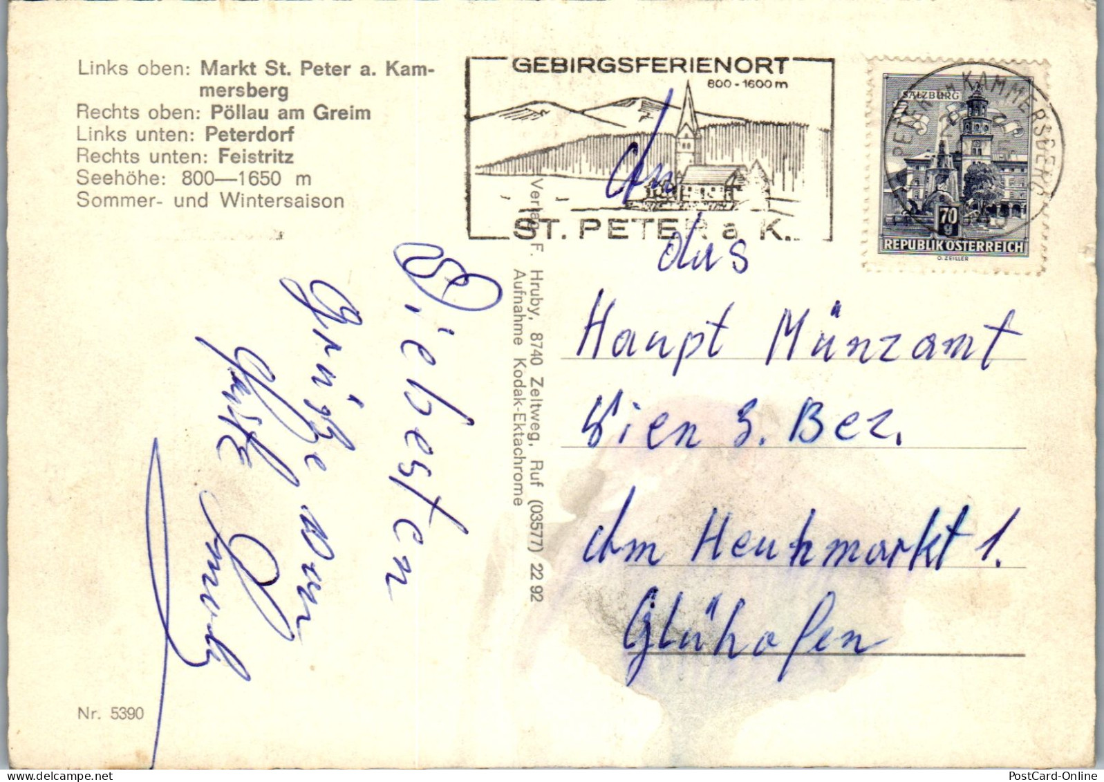 50263 - Steiermark - St. Peter Am Kammersberg , Pöllau Am Grein , Petersdorf , Feistritz - Gelaufen  - Altri & Non Classificati