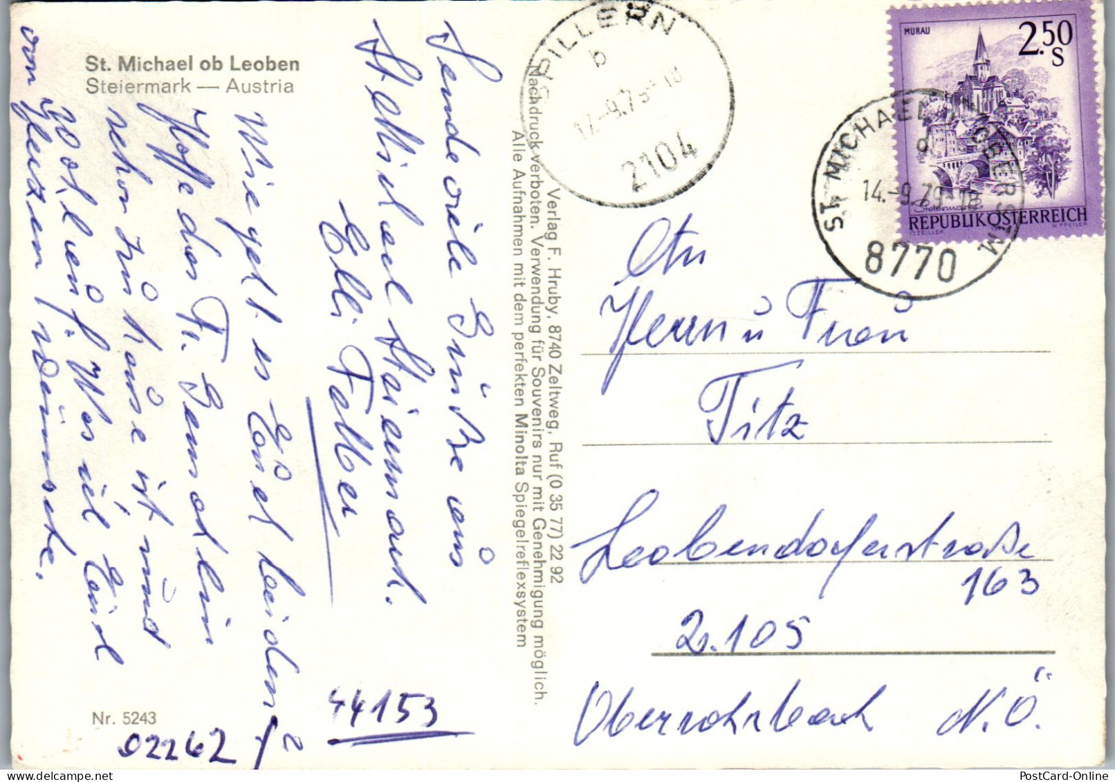 50260 - Steiermark - St. Michael Ob Leoben , Mehrbildkarte - Gelaufen 1979 - Leoben