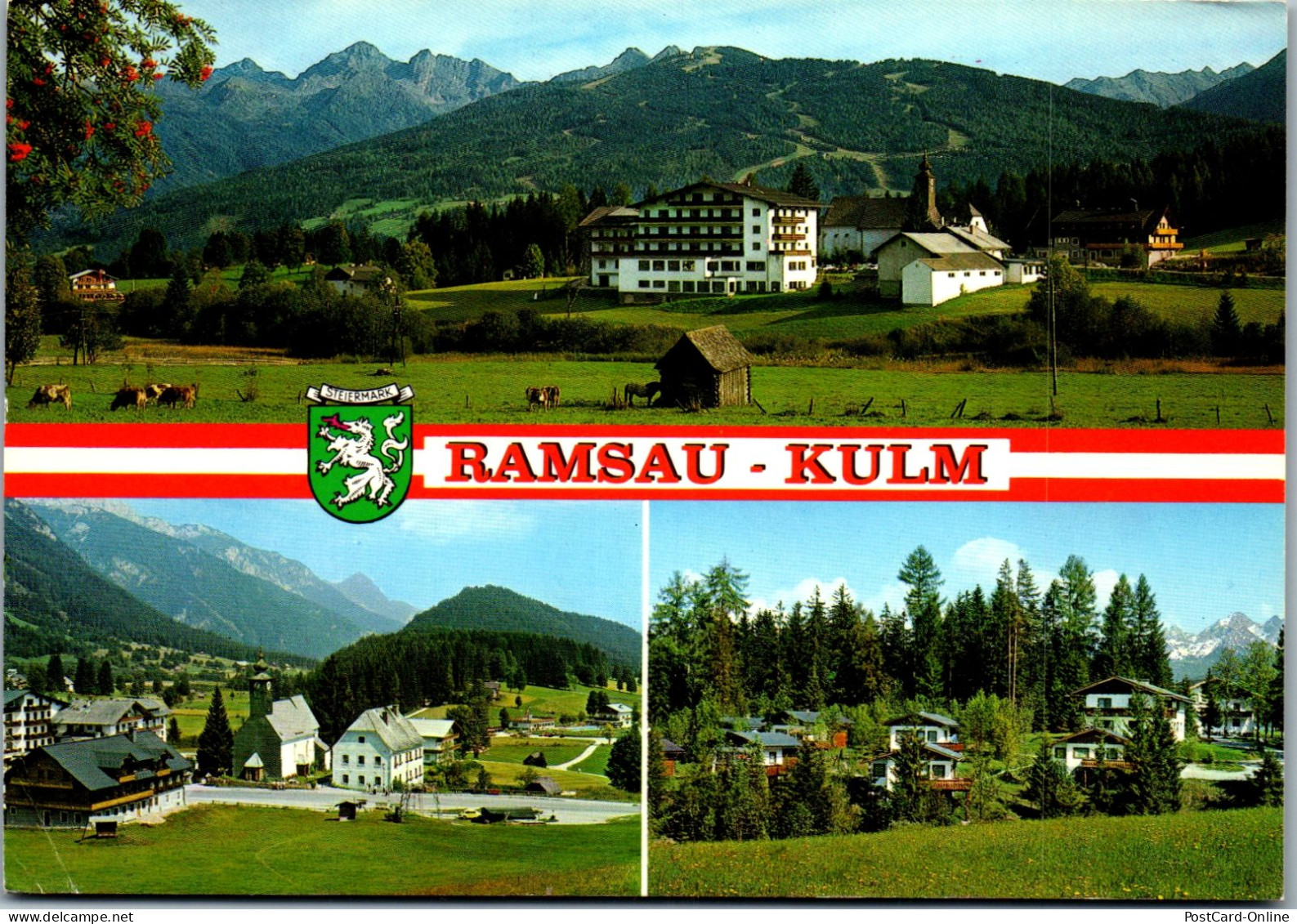 50242 - Steiermark - Ramsau , Kulm , Mehrbildkarte - Gelaufen 1992 - Ramsau Am Dachstein