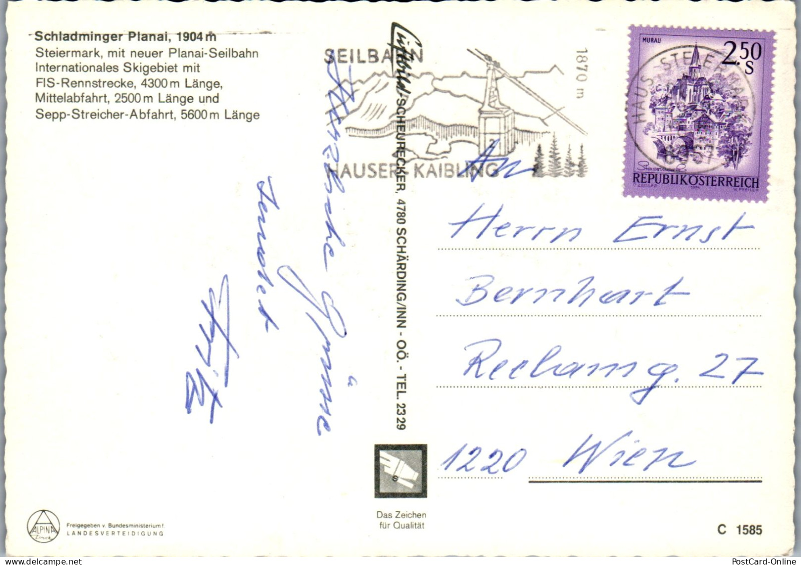 50171 - Steiermark - Schladming , Planai , Weltcup , Mehrbildkarte , Ski - Gelaufen  - Schladming