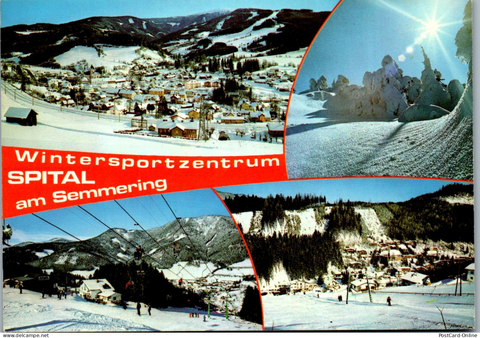 50144 - Steiermark - Spital Am Semmering , Stuhleck , Winter , Mehrbildkarte - Gelaufen 1983 - Steinhaus Am Semmering