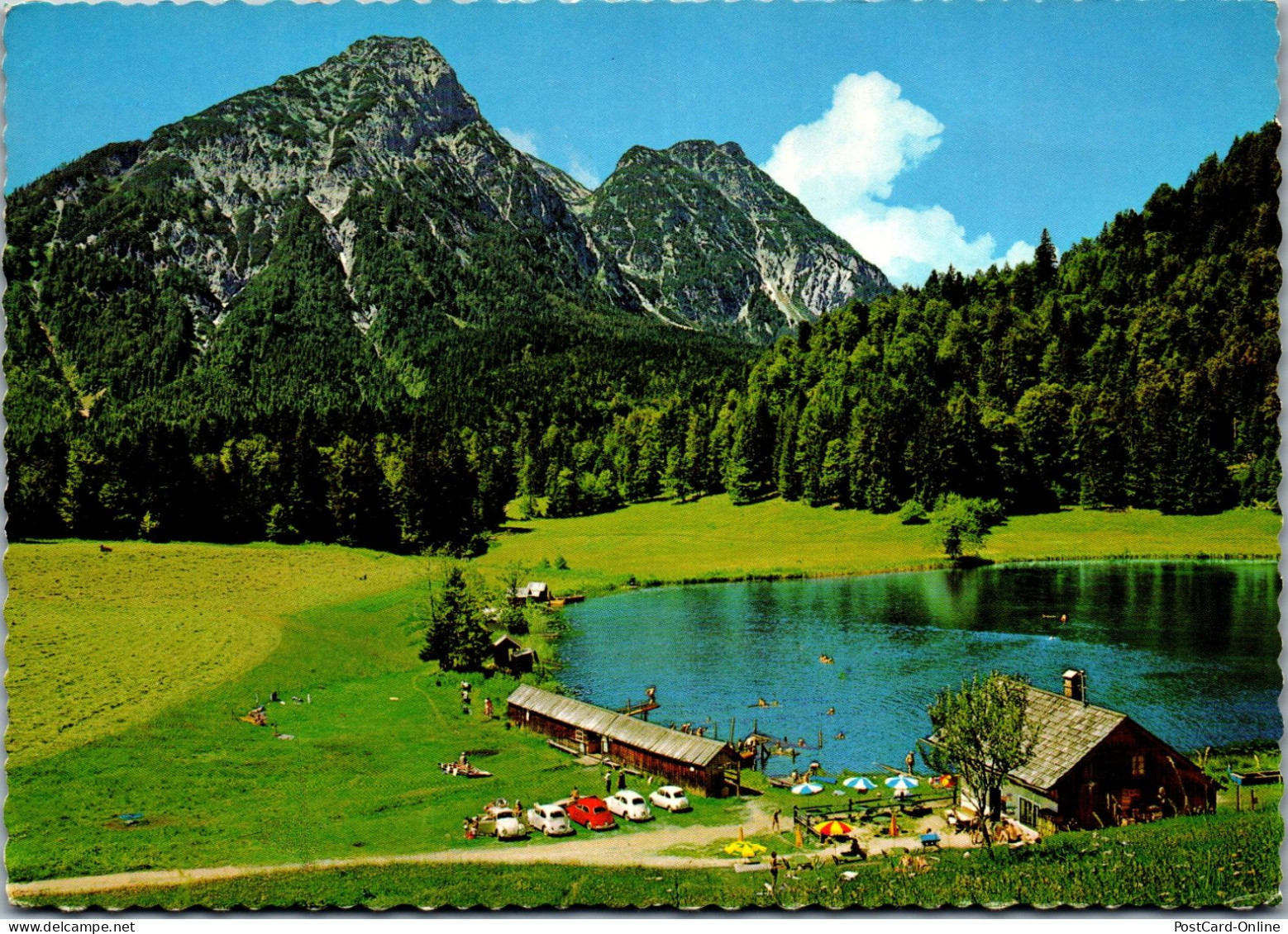 50142 - Steiermark - Bad Aussee , Sommersbergersee Mit Sarstein , VW Käfer - Gelaufen 1977 - Ausserland