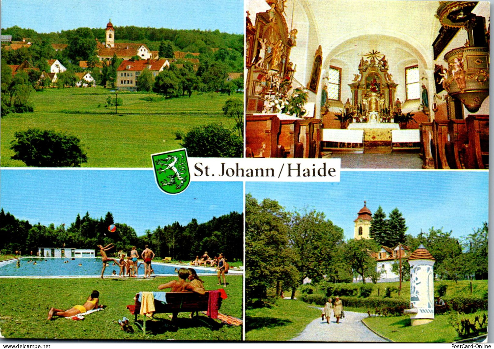 50076 - Steiermark - St. Johann I. D. Haide , Schwimmbad , Freibad , Mehrbildkarte - Gelaufen 1981 - Hartberg