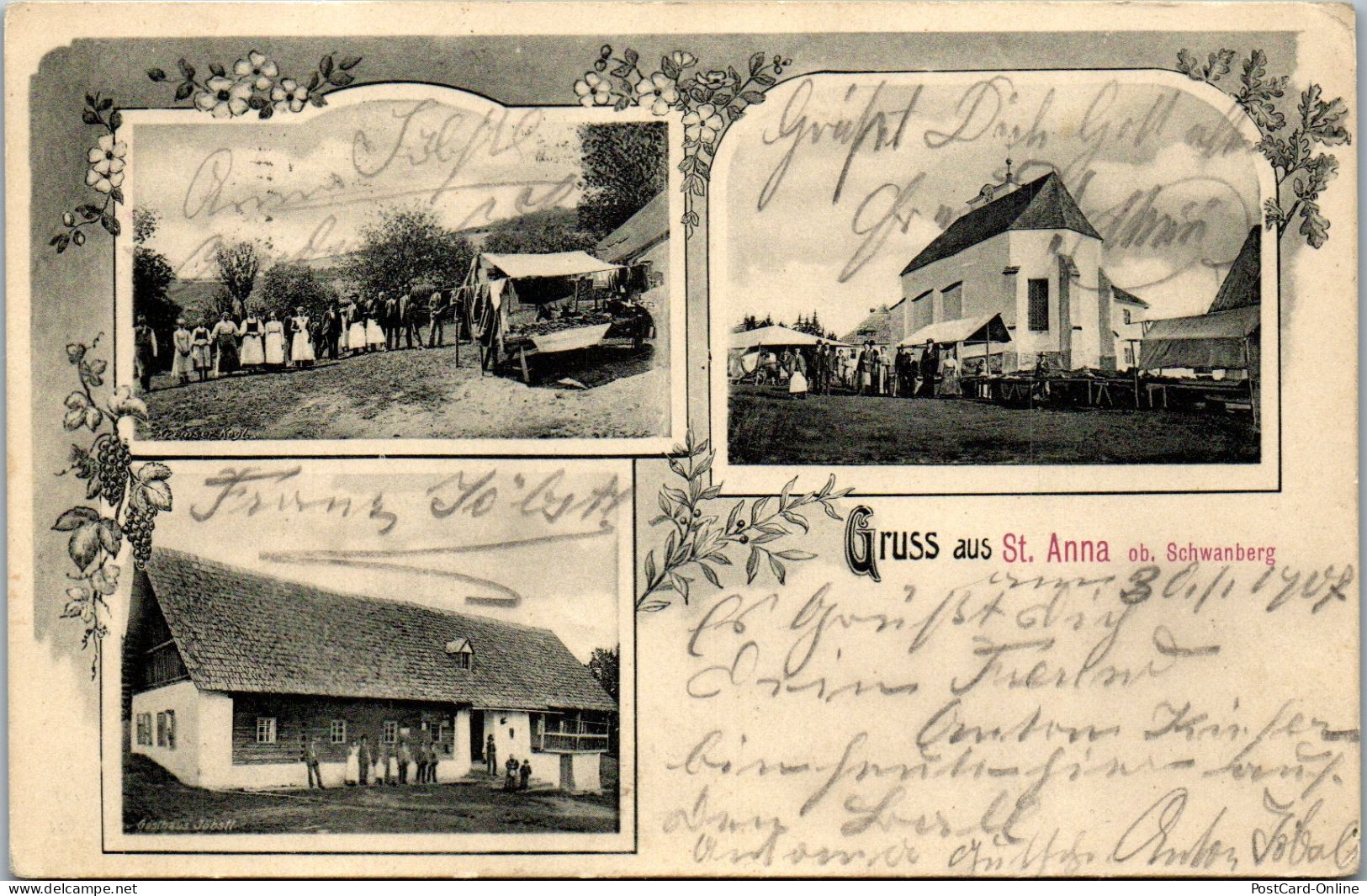 50059 - Steiermark - St. Anna Ob Schwanberg , Gasthaus Jöbstl , Kremser Kogl - Gelaufen 1907 - Deutschlandsberg
