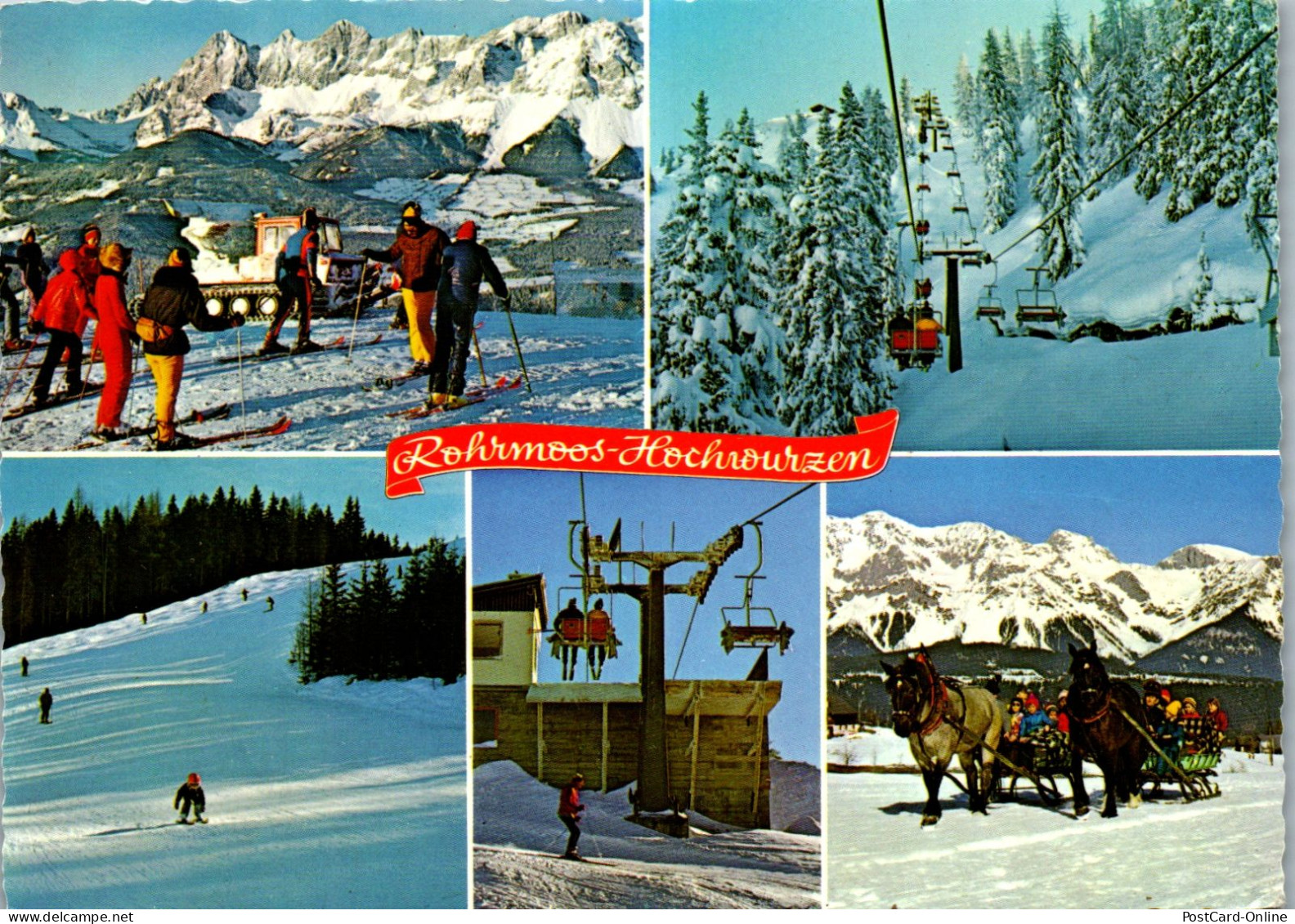 50052 - Steiermark - Schladming , Rohrmoos , Hochwurzen , Winter , Ski , Mehrbildkarte - Gelaufen  - Schladming