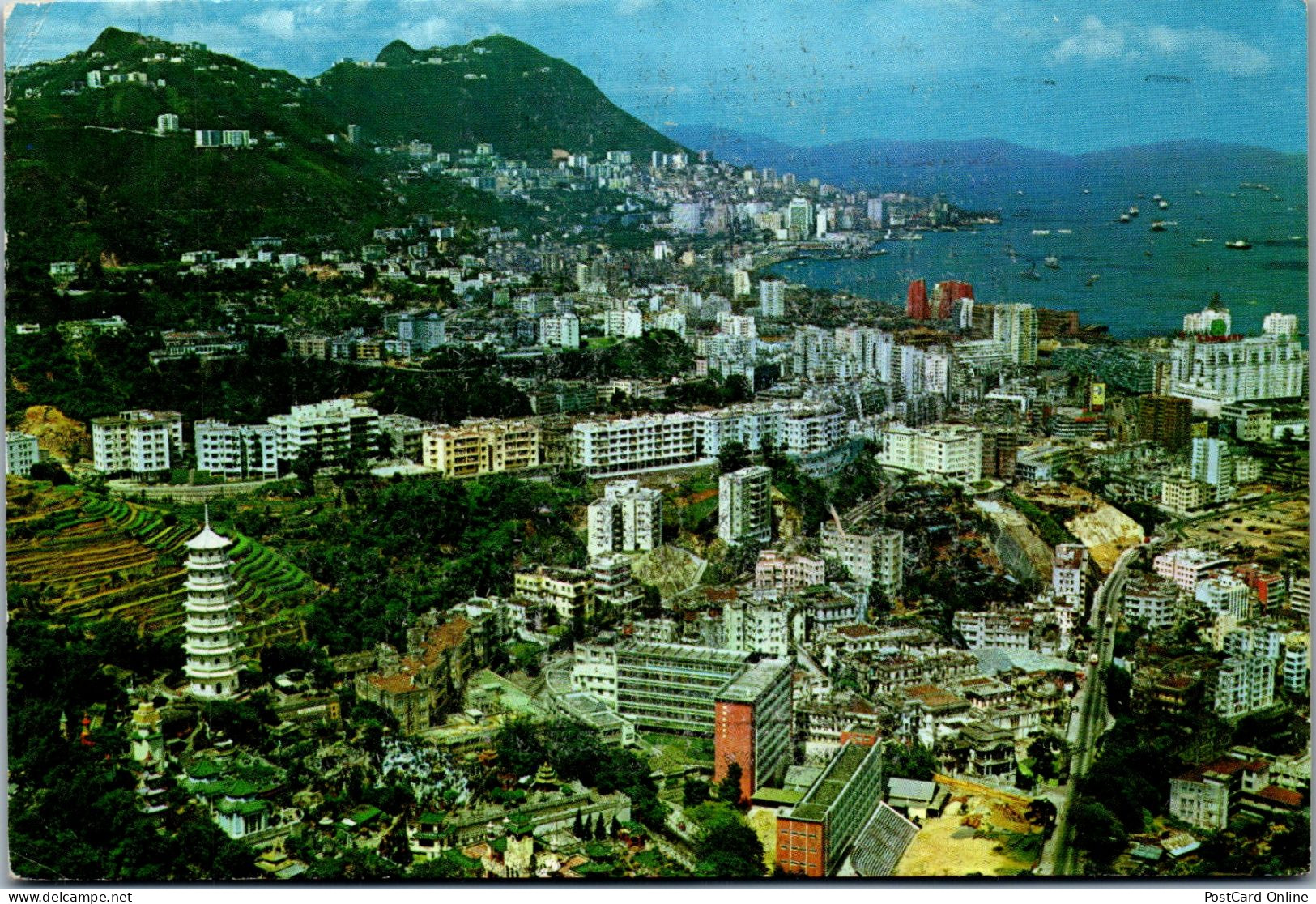 50030 - Hong Kong - Vietoria City , View , Panorama - Gelaufen 1977 - Chine (Hong Kong)