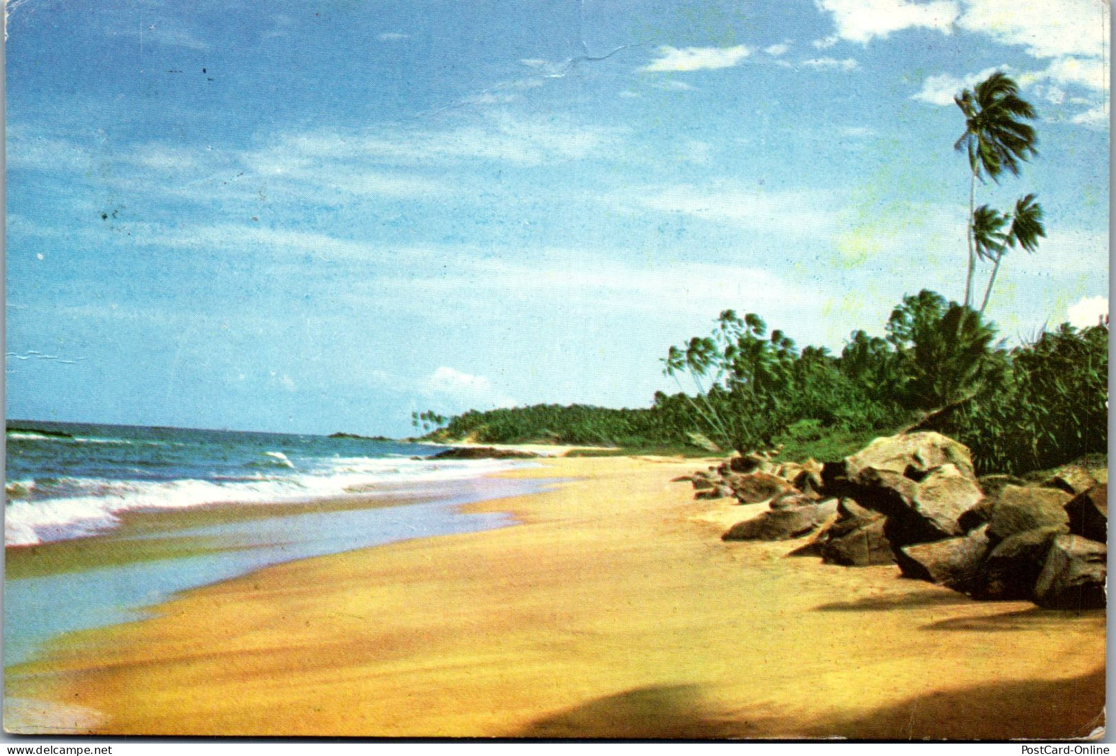 50025 - Sri Lanka - Beruwala , Beach Scene - Gelaufen  - Sri Lanka (Ceylon)