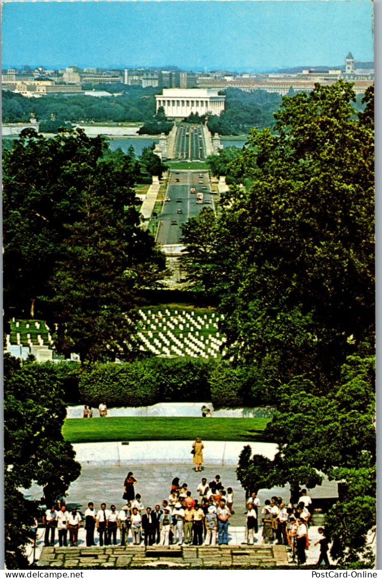 50013 - USA - Washington , Seen From Arlington Road House , Memorial Bridge , Lincoln Memorial - Gelaufen 1980 - Washington DC