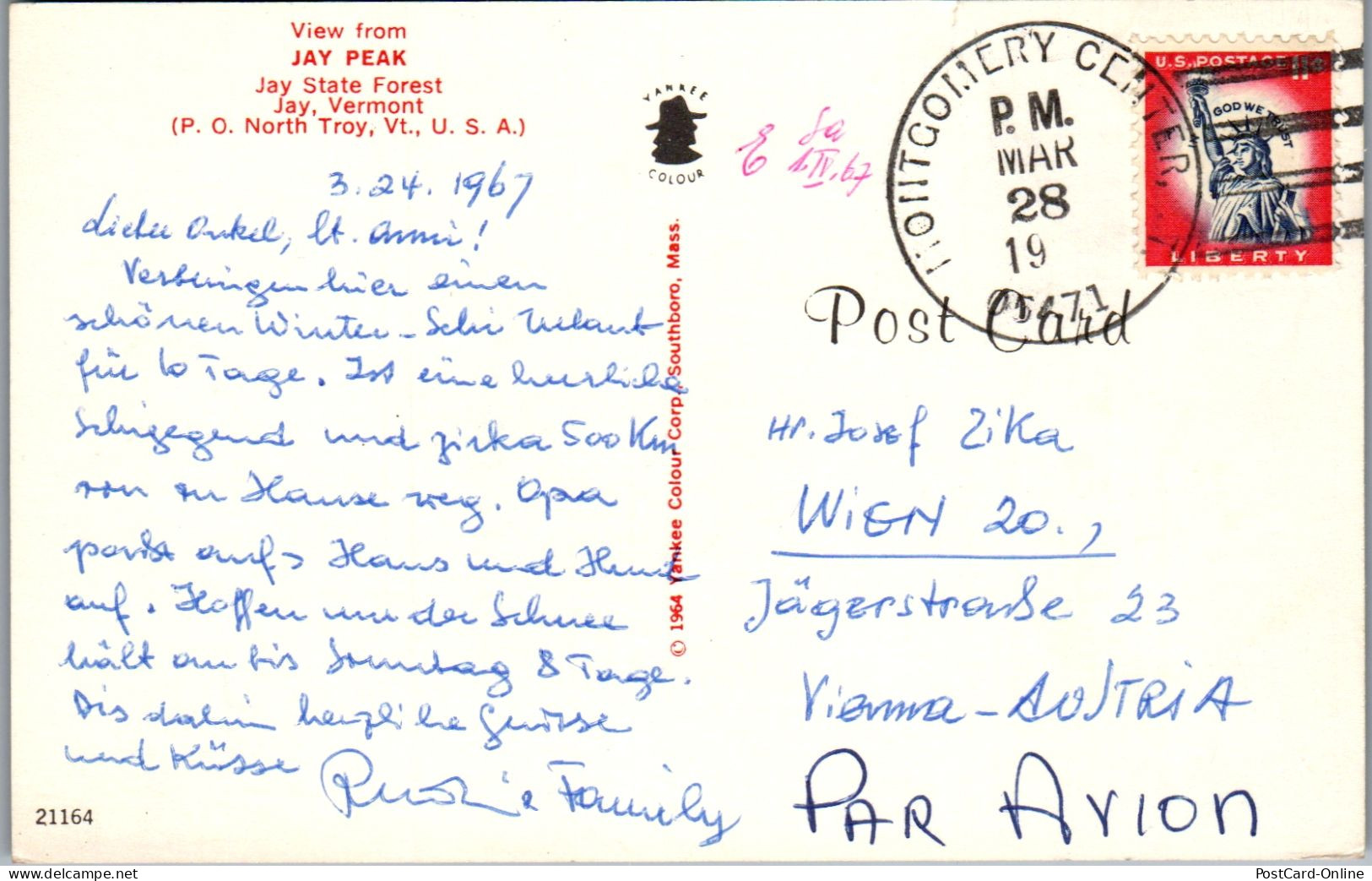 50003 - USA - Jay Peak , Jay State Forest , Vermont - Gelaufen 1967 - Other & Unclassified