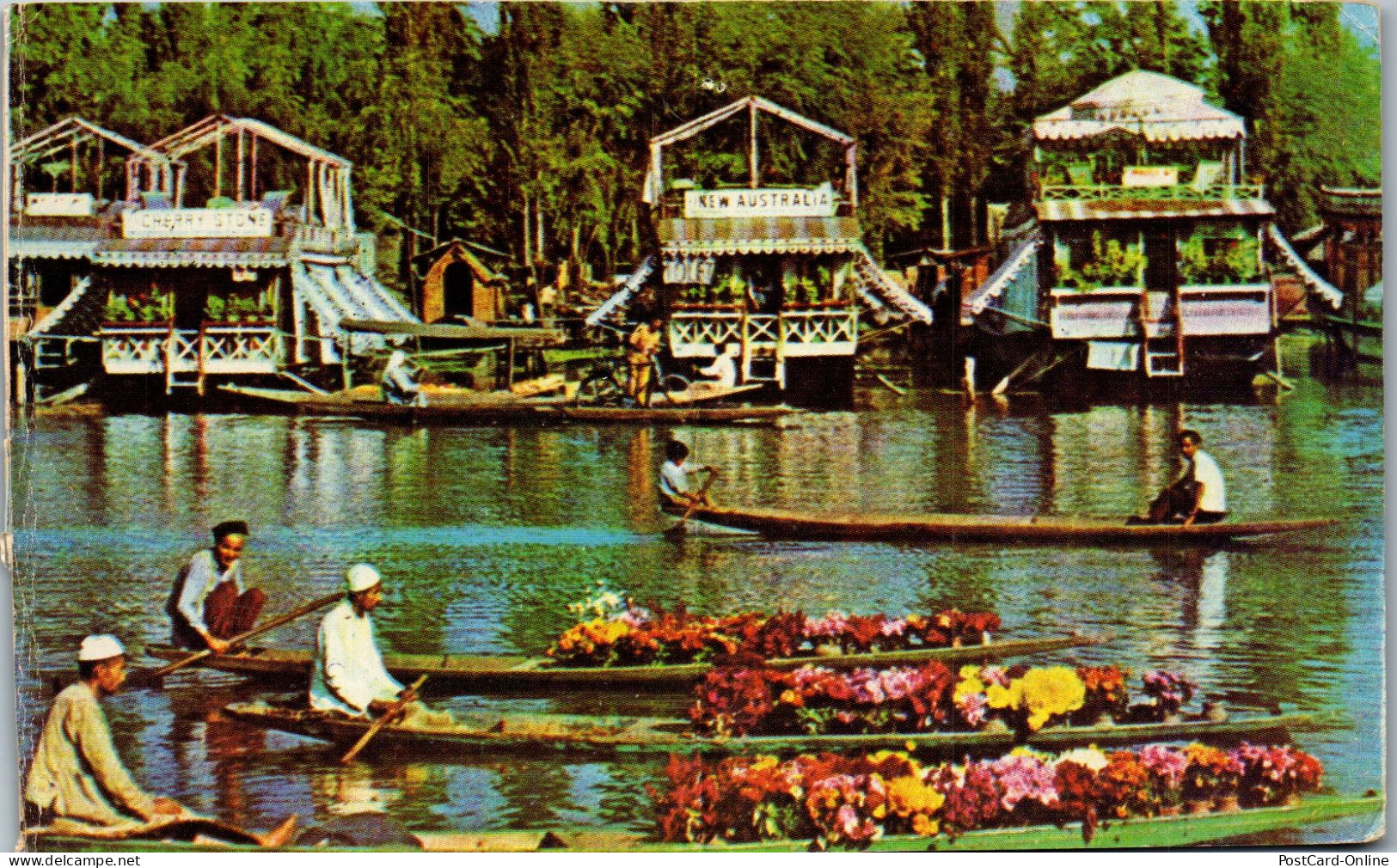 49965 - Indien - Motiv , Flowers Sellers In The Lake - Gelaufen  - Inde