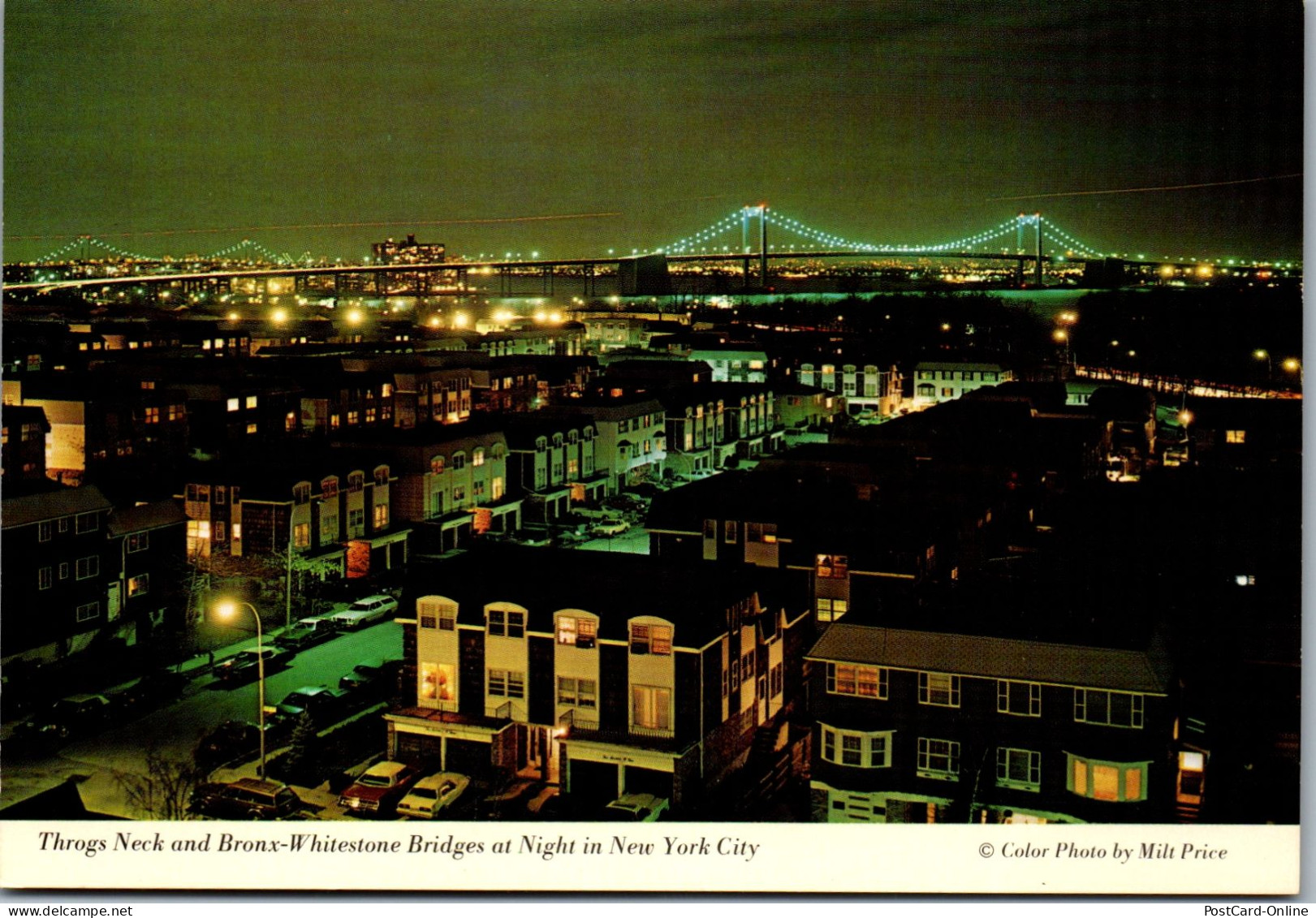 49959 - USA - New York City , Throgs Neck And Bronx Whitestone Bridges At Night - Nicht Gelaufen  - Sonstige & Ohne Zuordnung