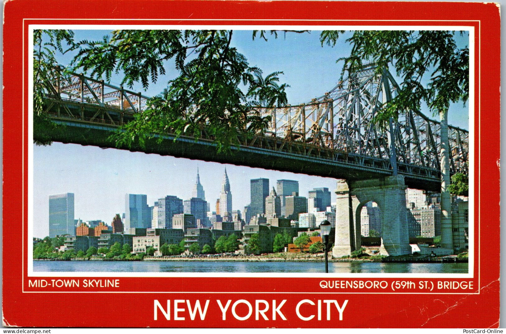 49947 - USA - New York City , Skyline , Queensboro Bridge - Gelaufen 1990 - Altri & Non Classificati