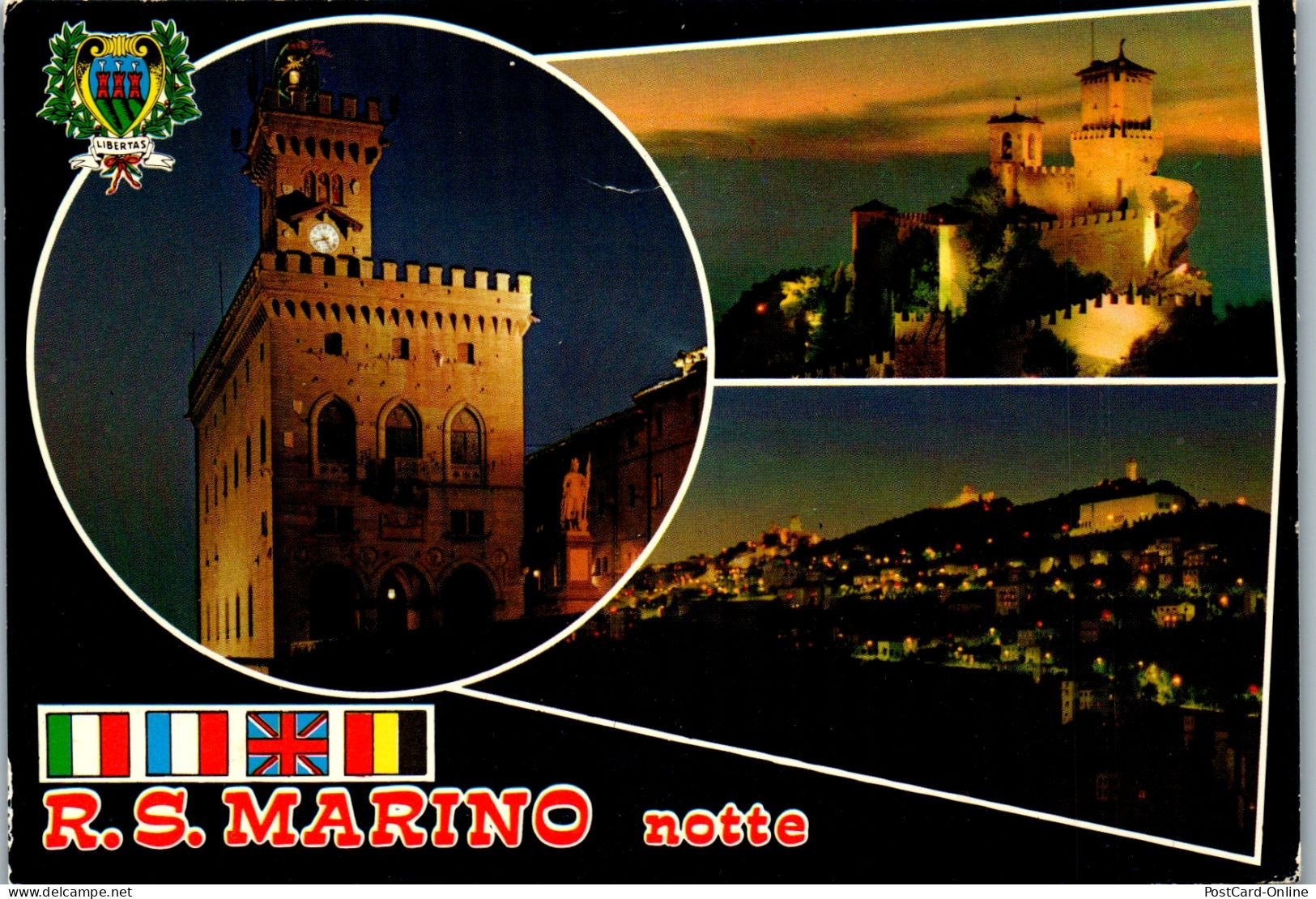 50862 - San Marino - R. S. , Notte , Mehrbildkarte - Gelaufen 1980 - Saint-Marin