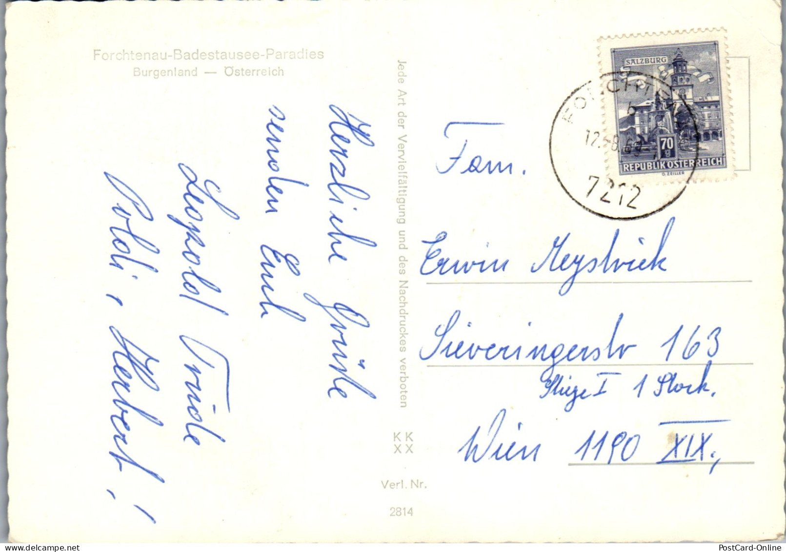 50850 - Burgenland - Forchtenau , Badestausee , Stausee - Gelaufen 1969 - Forchenstein