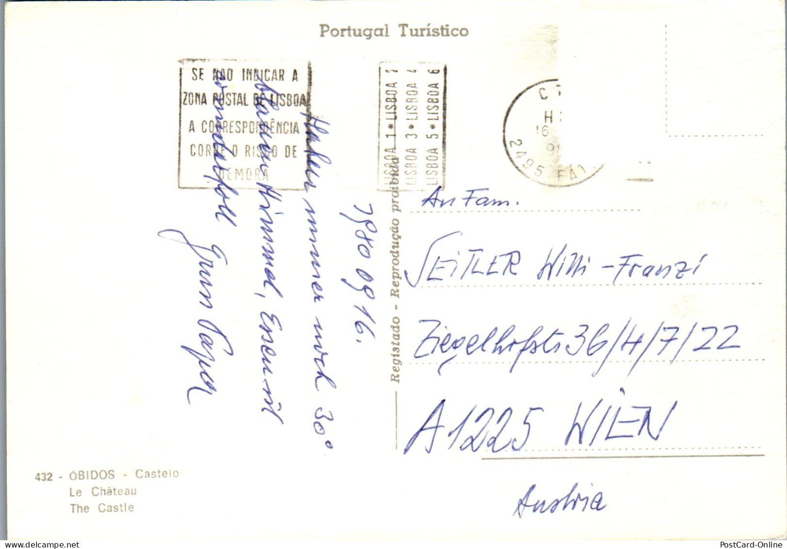50836 - Portugal - Obidos , Casteio - Gelaufen 1980 - Leiria