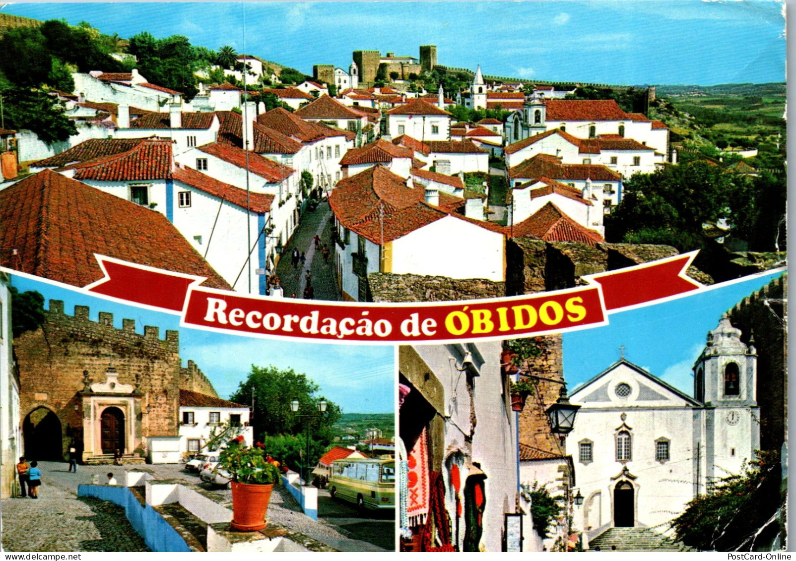 50835 - Portugal - Obidos , Mehrbildkarte - Gelaufen 1980 - Leiria