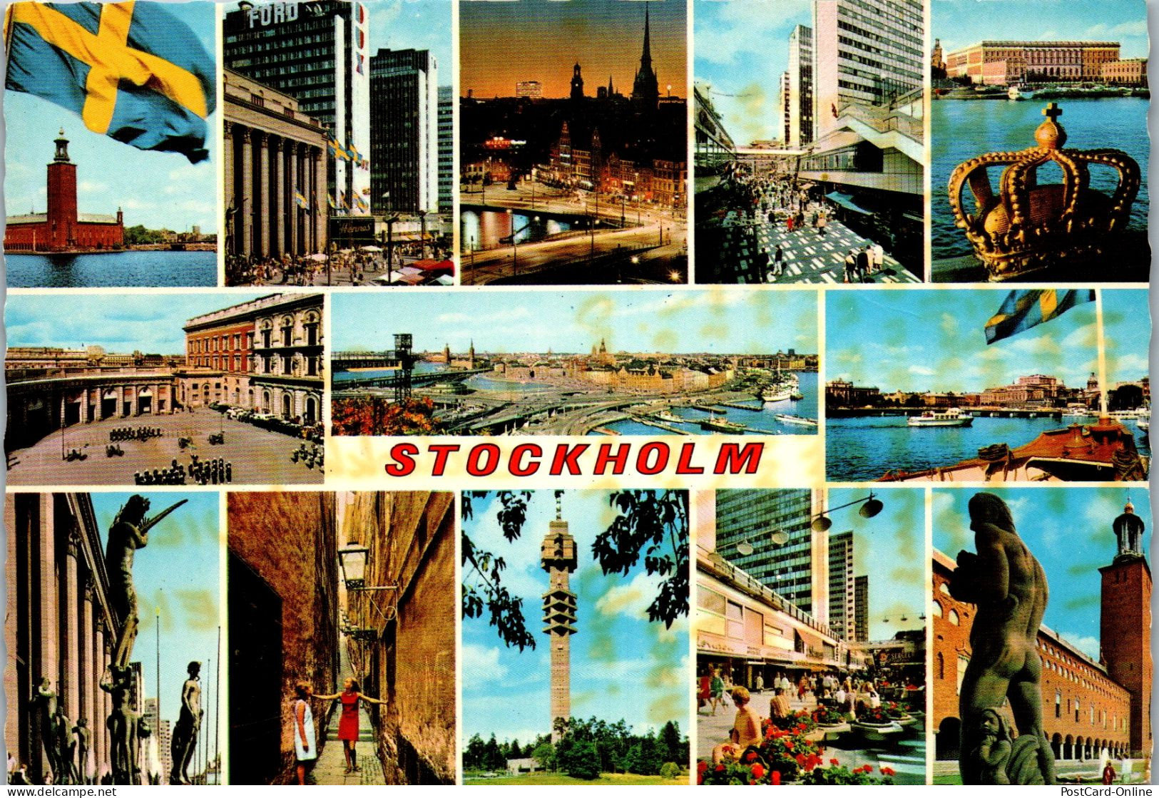 50817 - Schweden - Stockholm , Mehrbildkarte - Gelaufen 1974 - Zweden