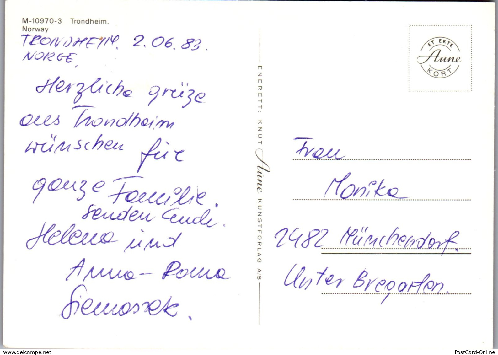 50806 - Norwegen - Trondheim , Mehrbildkarte - Gelaufen 1983 - Norway