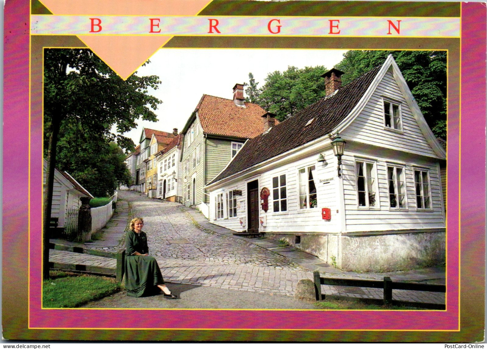 50760 - Norwegen - Bergen , View - Gelaufen 1993 - Noruega