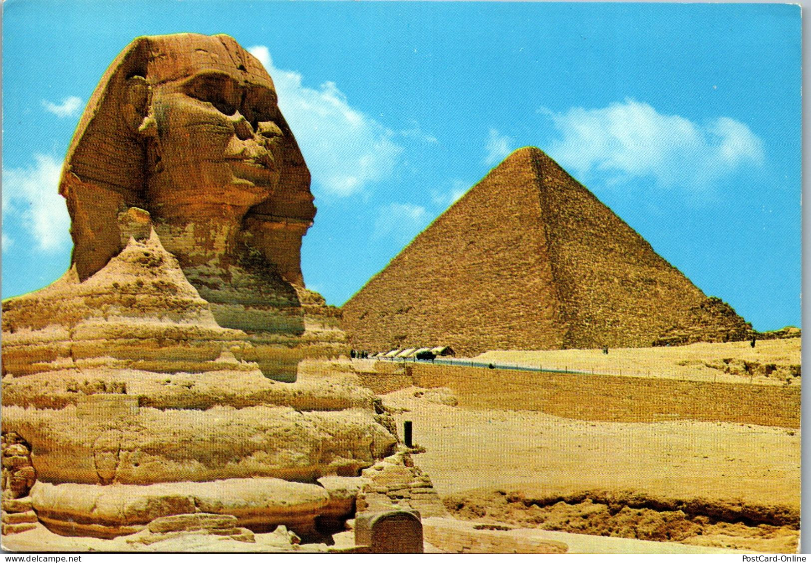 50739 - Ägypten - Giza , Shinx And Kheops Pyramid - Gelaufen  - Gizeh