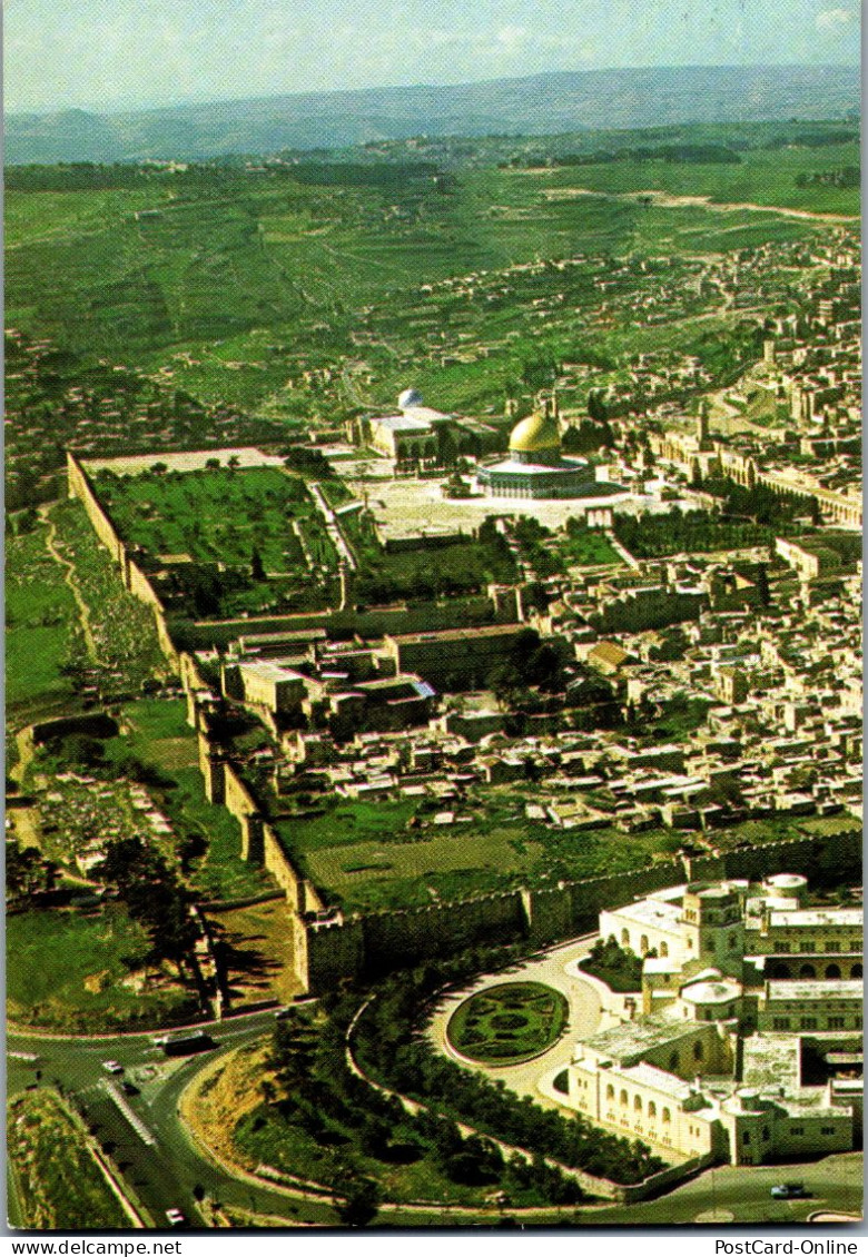 50727 - Israel - Jerusalem , Panorama Old City , Rockefeller Museum - Gelaufen 1980 - Israel