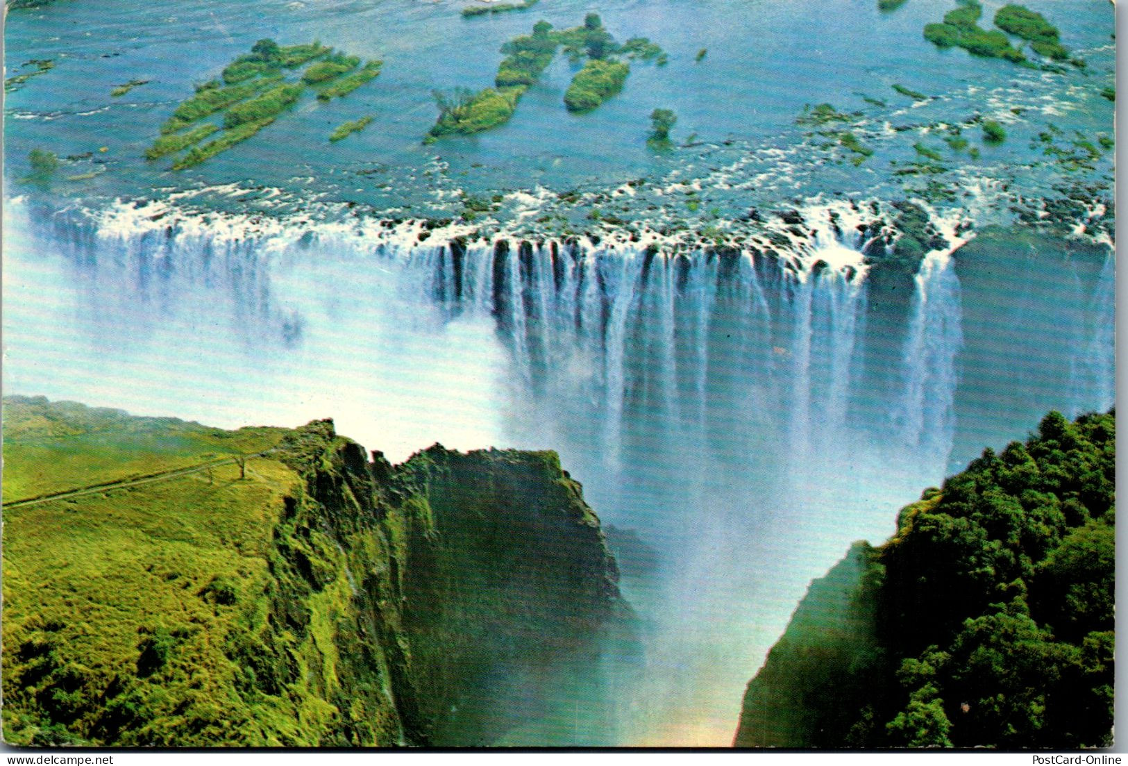 50657 - Zimbabwe - Victoria Falls , Simbabwe , Rainbow Falls , Armchair And Danger Point - Gelaufen  - Simbabwe