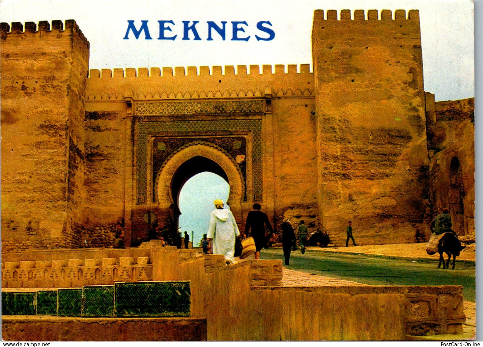 50653 - Marokko - Meknes , Porte Bardaine 16 Siecle - Gelaufen 1989 - Meknès