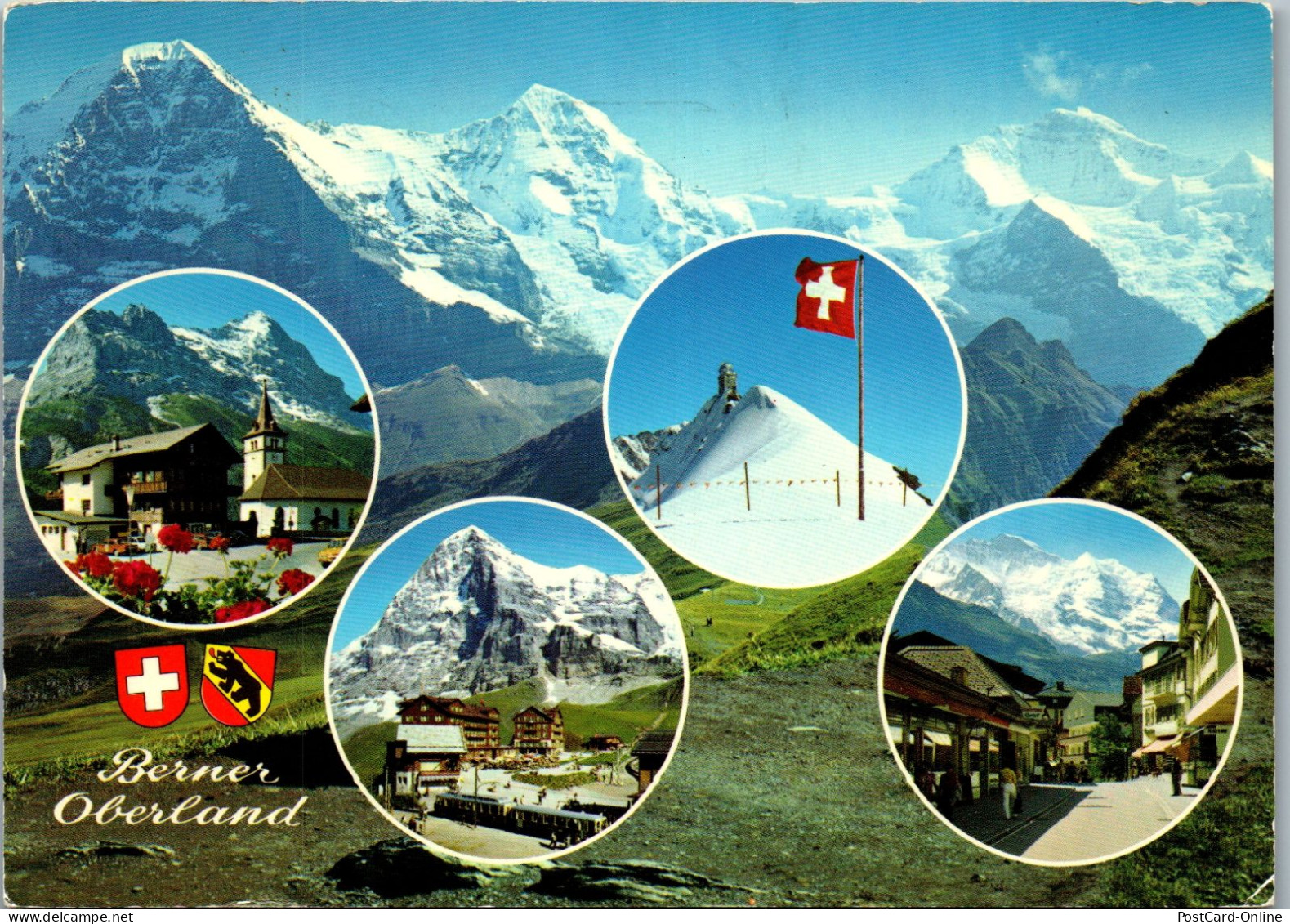 50646 - Schweiz - Bern , Berner Oberland , Mehrbildkarte , Eiger , Mönch , Jungfrau - Gelaufen 1978 - Berna