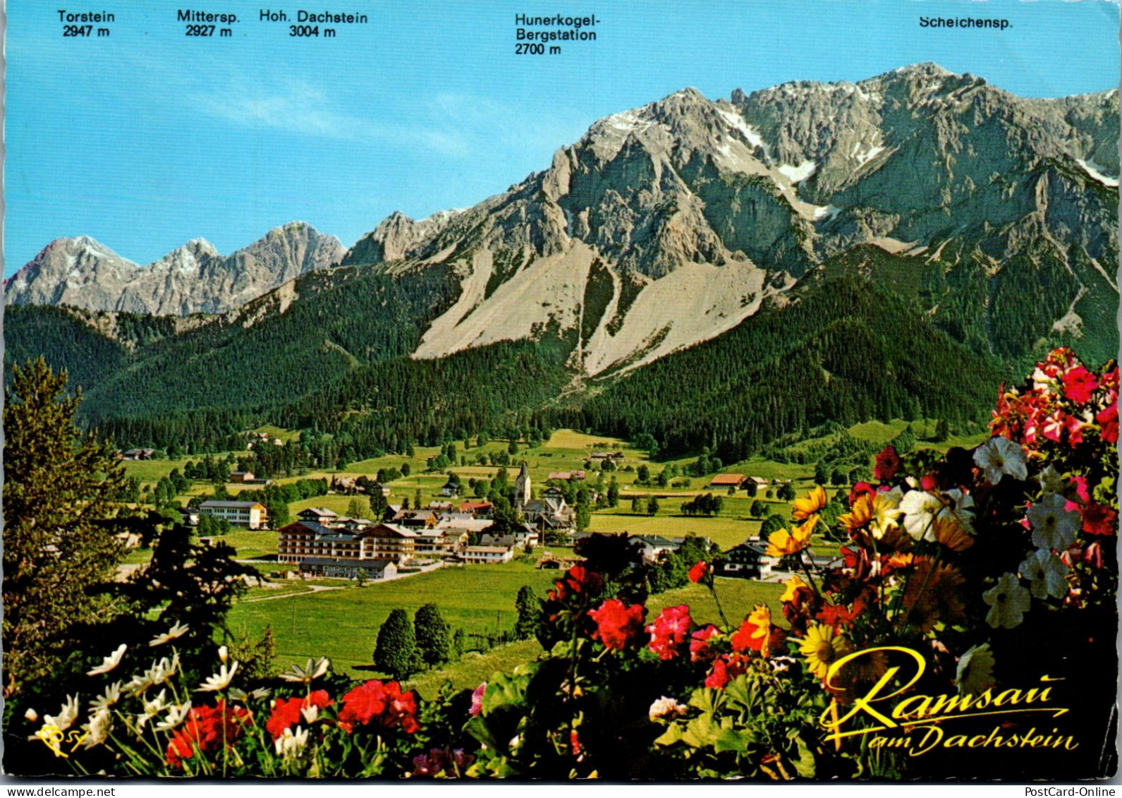 50621 - Steiermark - Ramsau , Panorama  - Gelaufen 1974 - Ramsau Am Dachstein