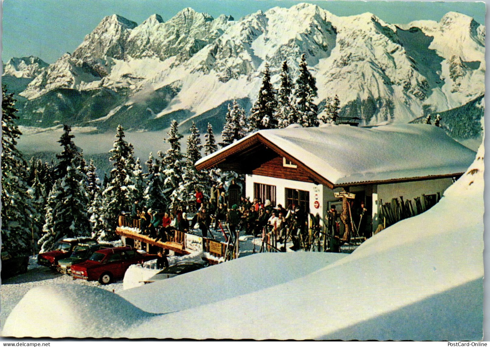 50589 - Steiermark - Schladming , Jausenstüberl Tauernblick , Schladminger Planai - Gelaufen 1972 - Schladming