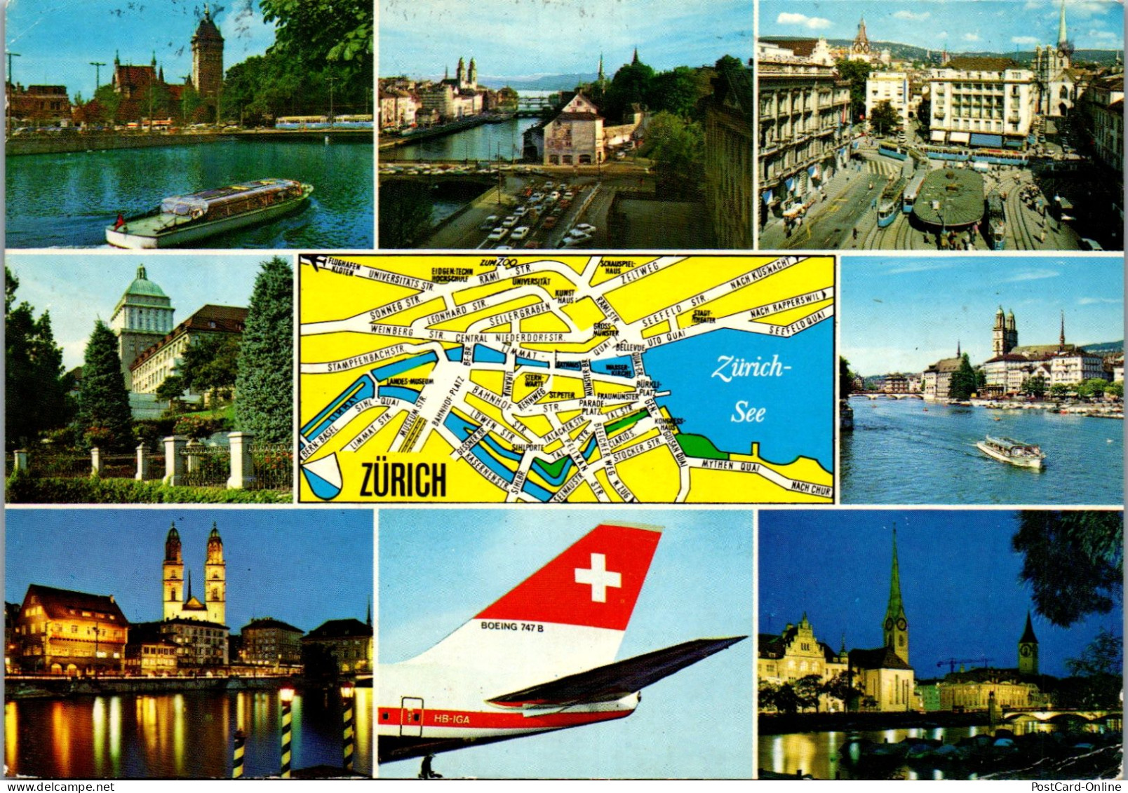 50585 - Schweiz - Zürich , Mehrbildkarte - Gelaufen 1975 - Zürich