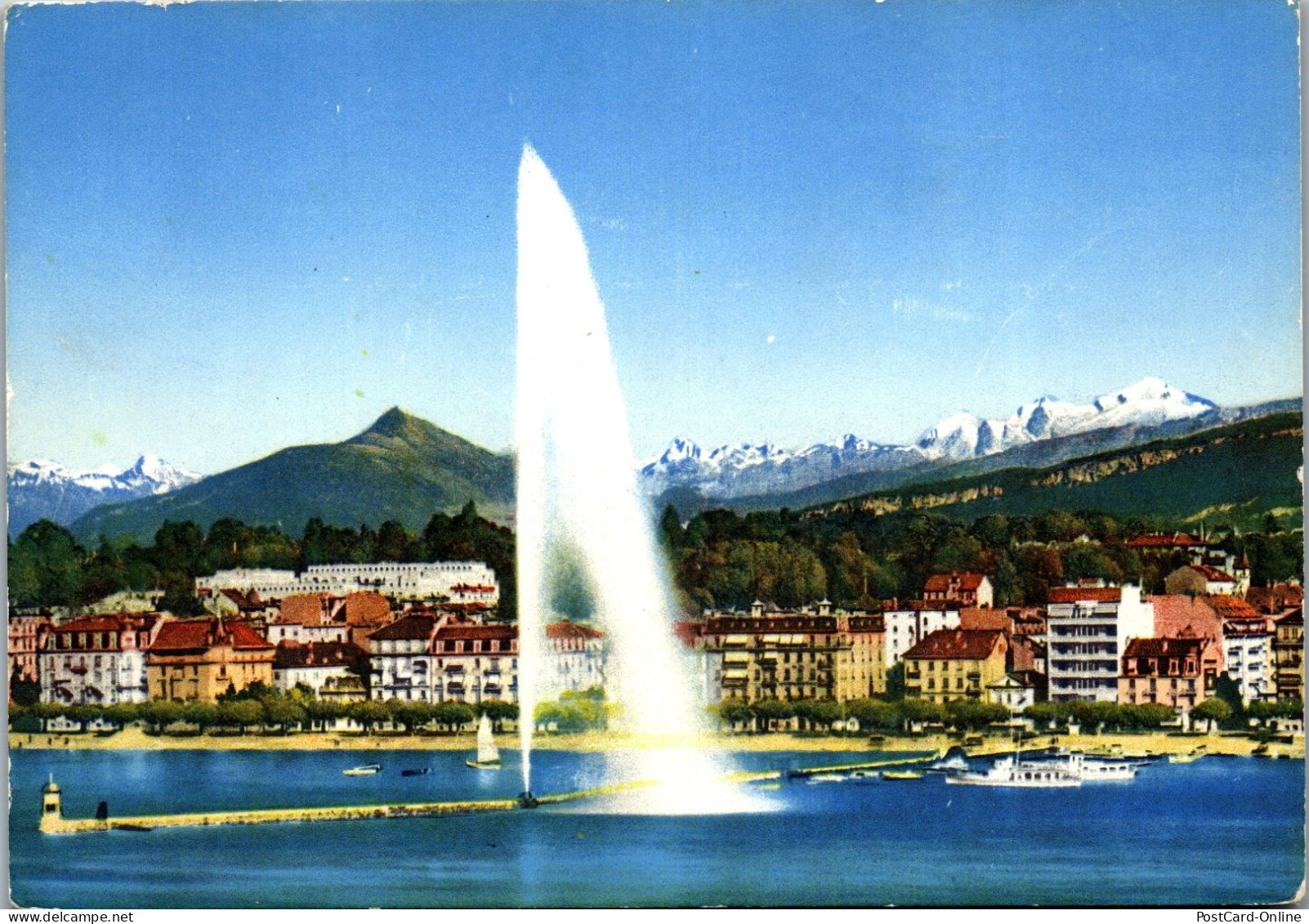 50562 - Schweiz - Genf , Le Jet D'eau Et Le Mont Blanc - Nicht Gelaufen  - Autres & Non Classés