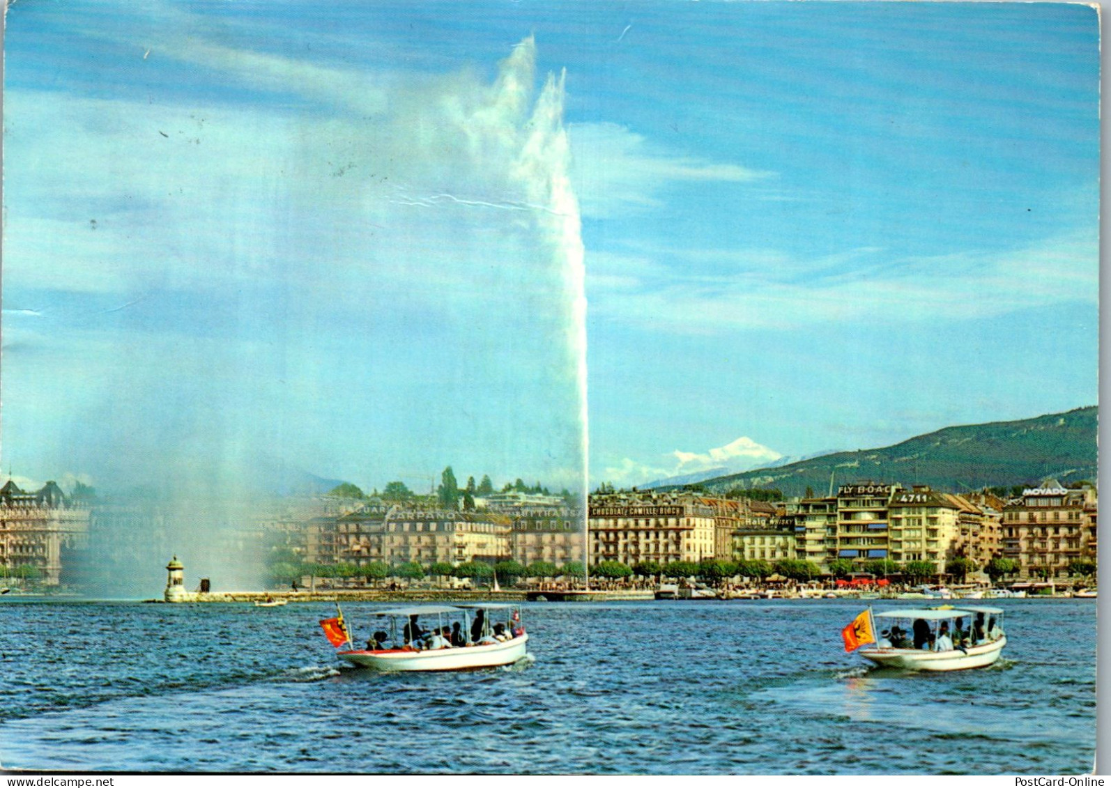 50561 - Schweiz - Genf , Le Jet D'eau Et Le Mont Blanc - Gelaufen  - Sonstige & Ohne Zuordnung