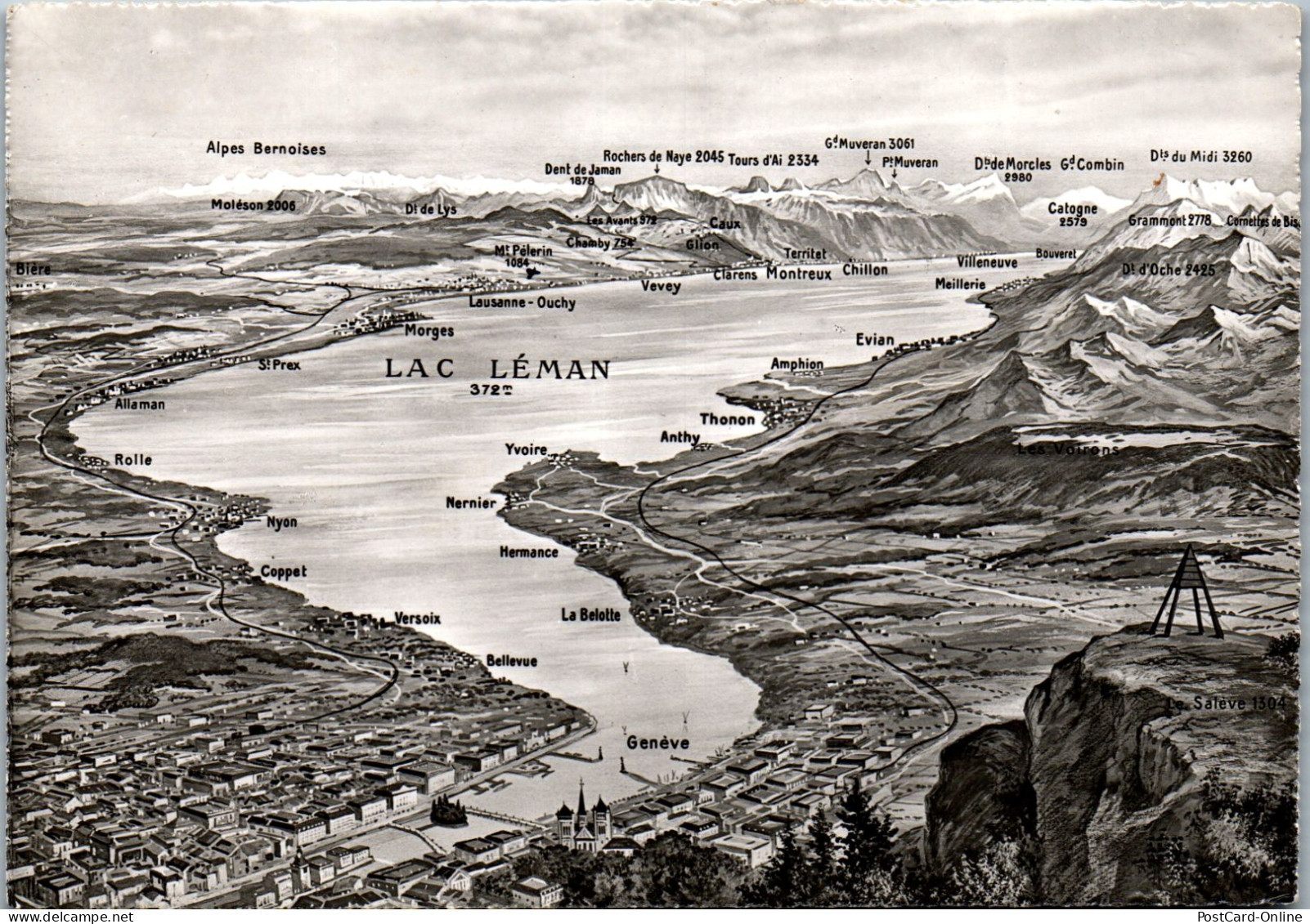 50560 - Schweiz - Genf , Panorama Du Lac Leman - Nicht Gelaufen  - Andere & Zonder Classificatie